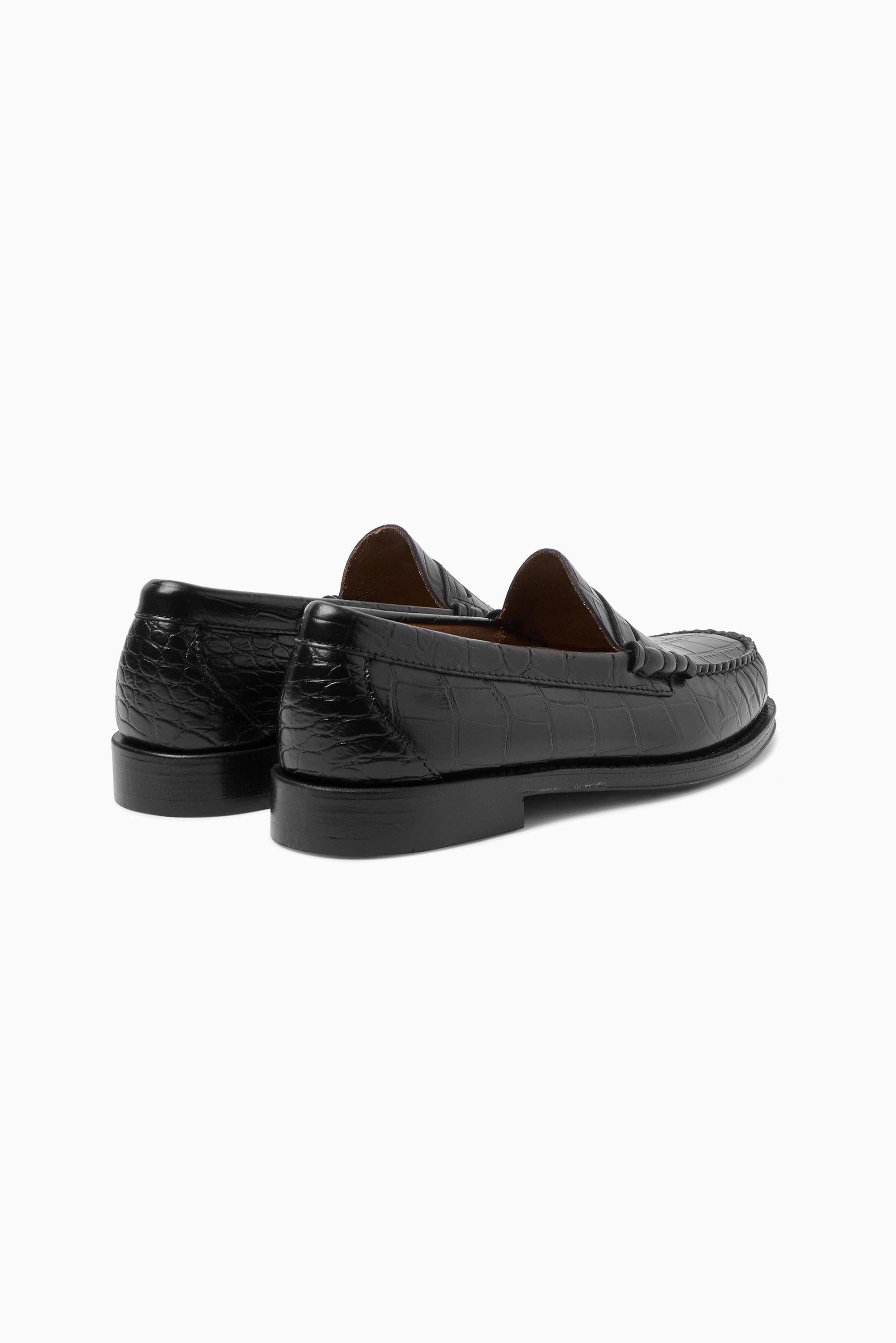 Weejun Heritage Larson Exotic - Crocodile Black Leather
