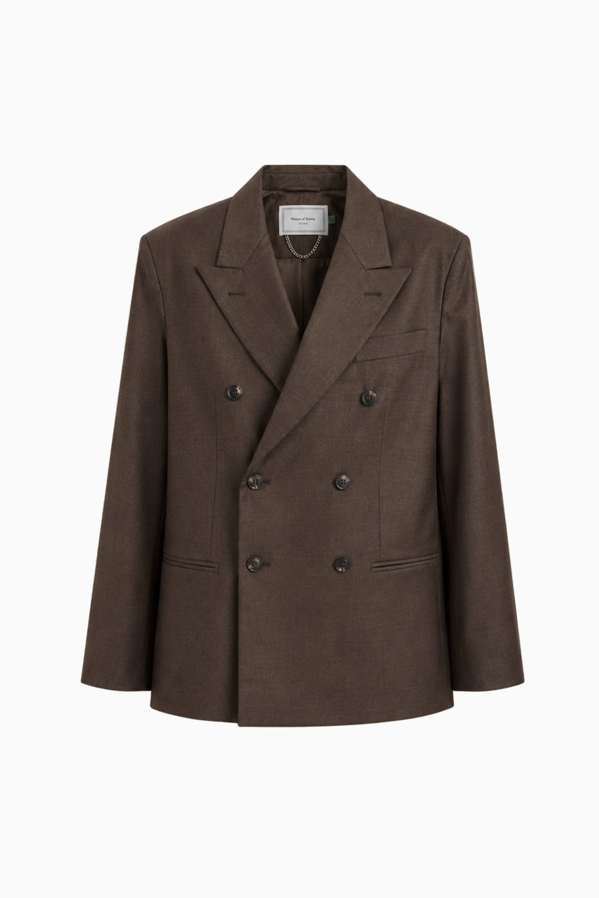 Double Breasted Cloth Jacket - Espresso
