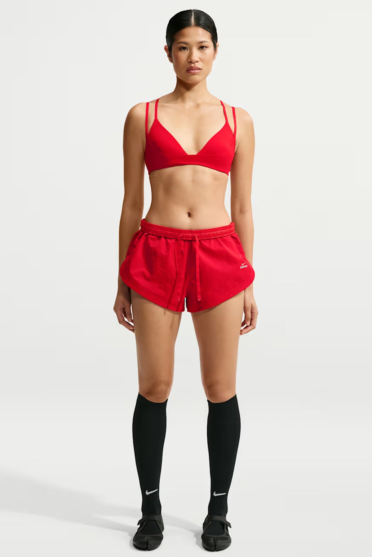 NikeSKIMS Matte Triangle Double Strap Bra - University Red