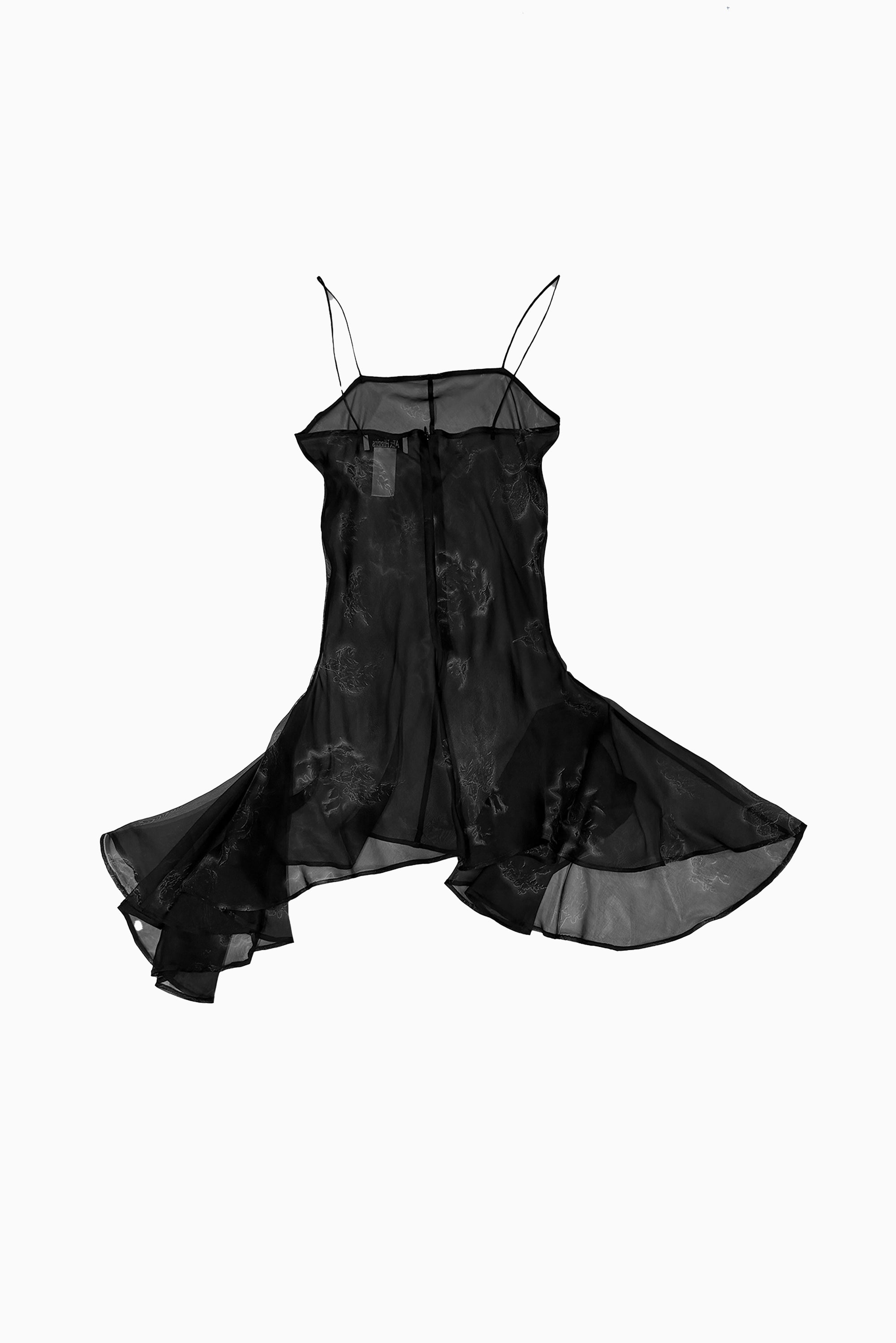 Tulip Mini Dress - Black Roses