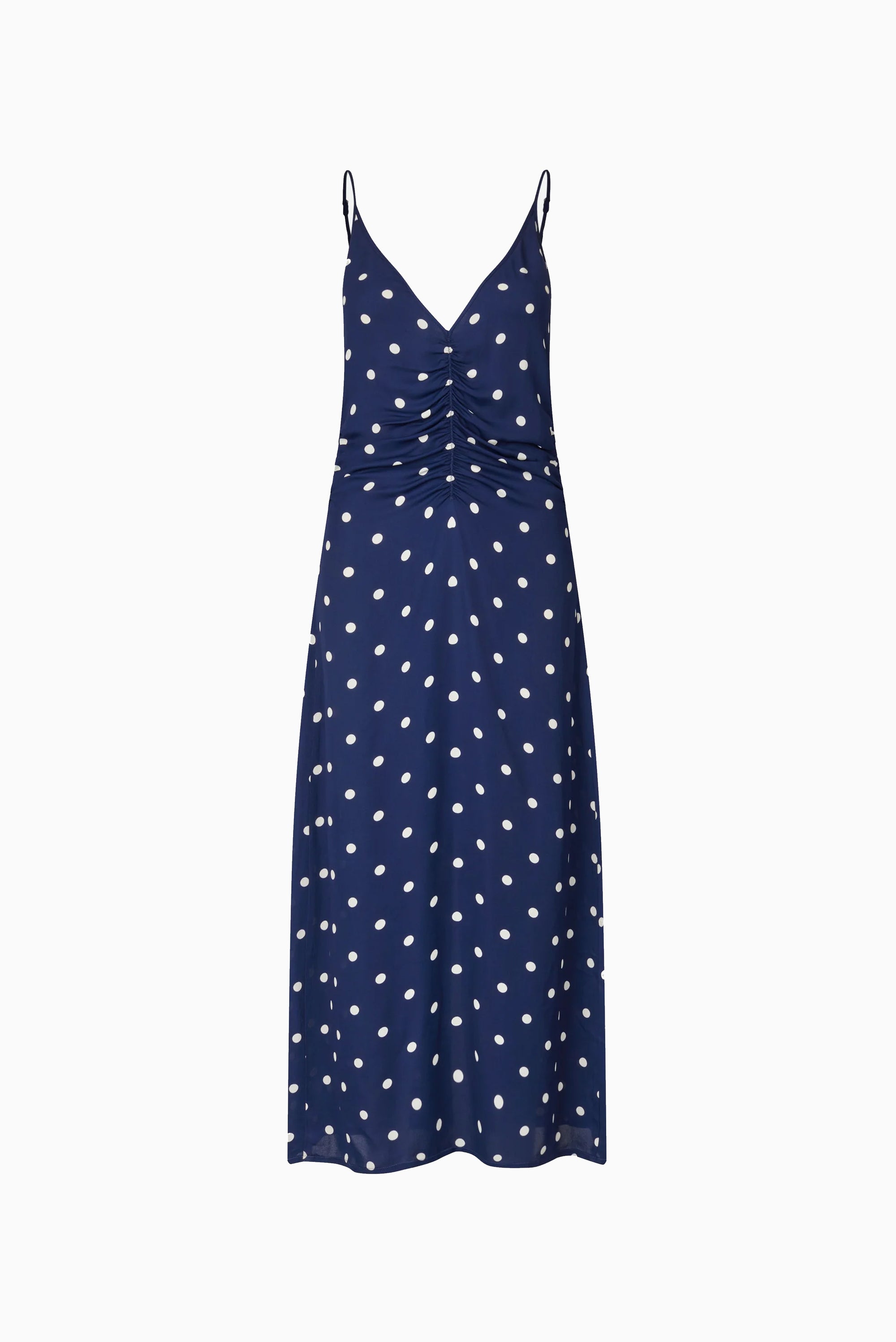 Atalia Dress - Navy Creme Dot