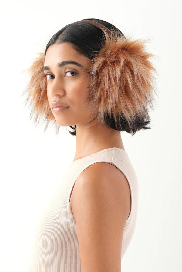 All Ears Earmuffs - Brown Raccoon Composition