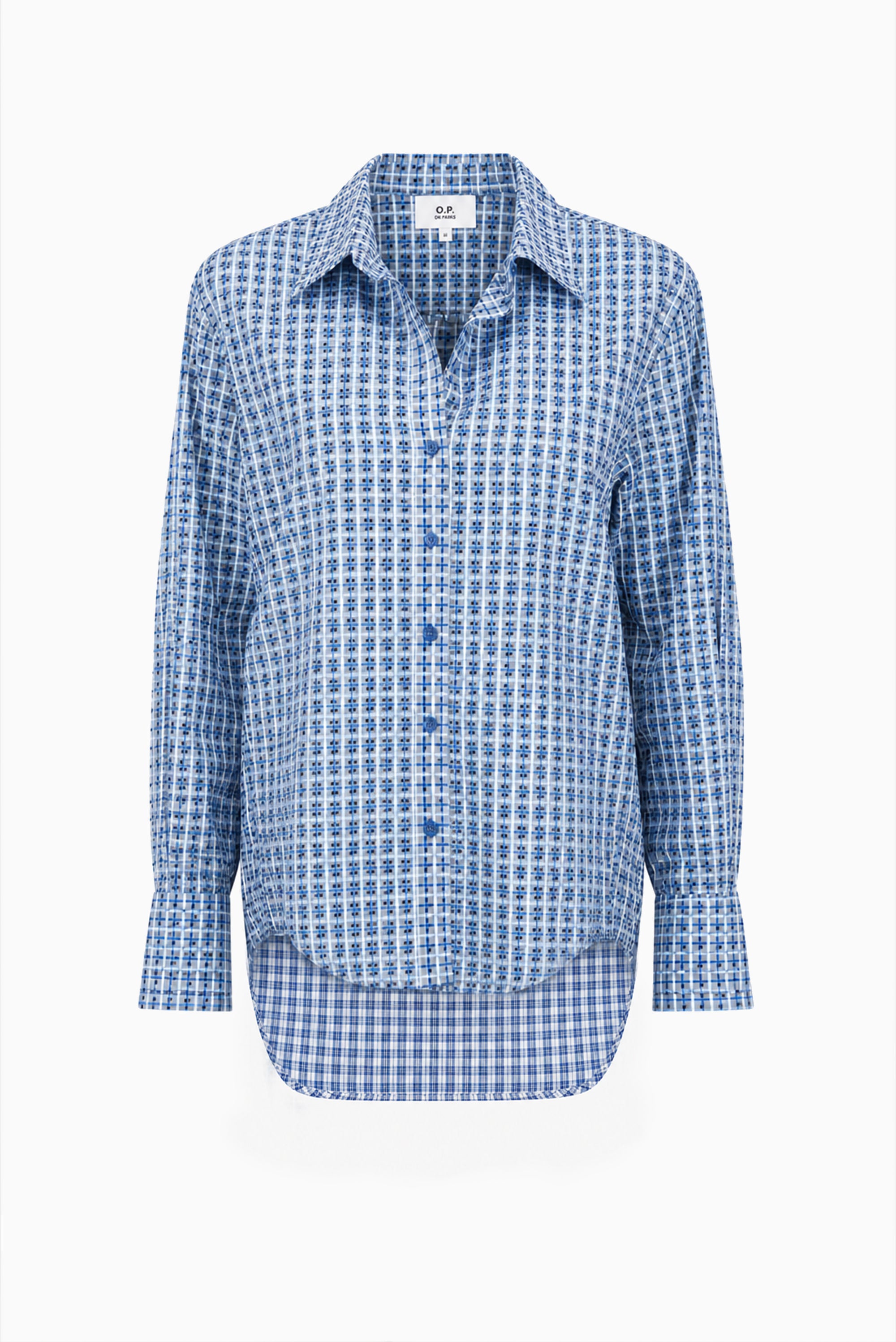Finlay Shirt - Blue Check W/ Rhinestones