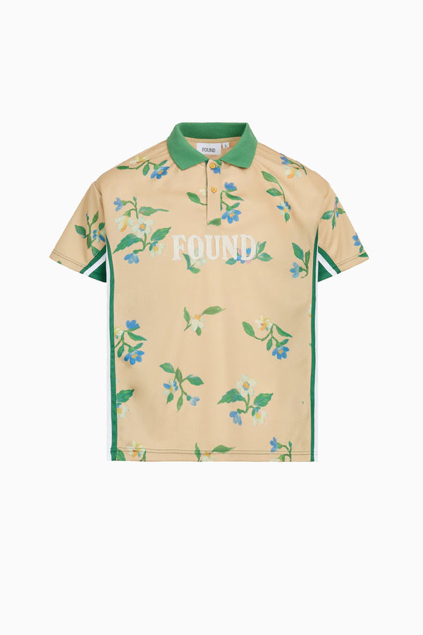 Floral Polo Jersey - Rose/Maroon