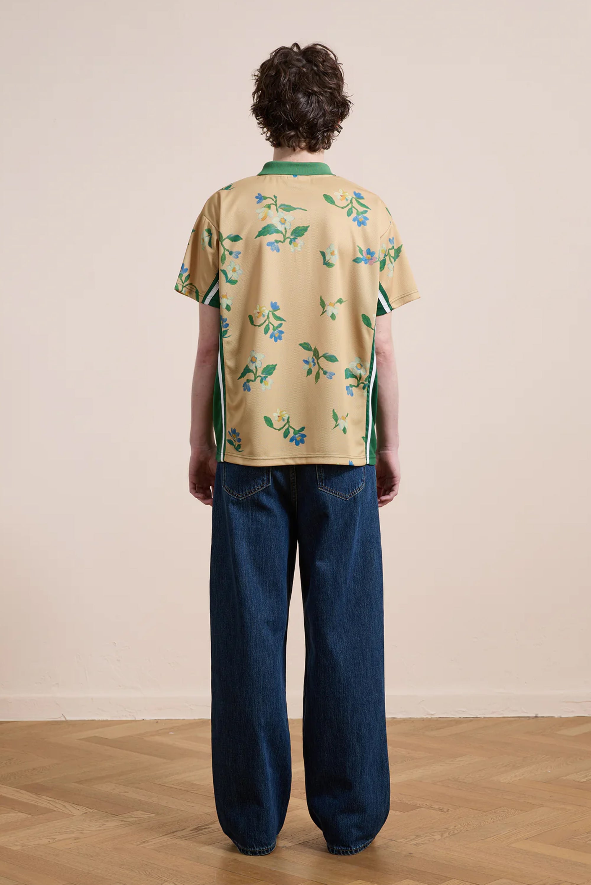 Floral Polo Jersey - Rose/Maroon