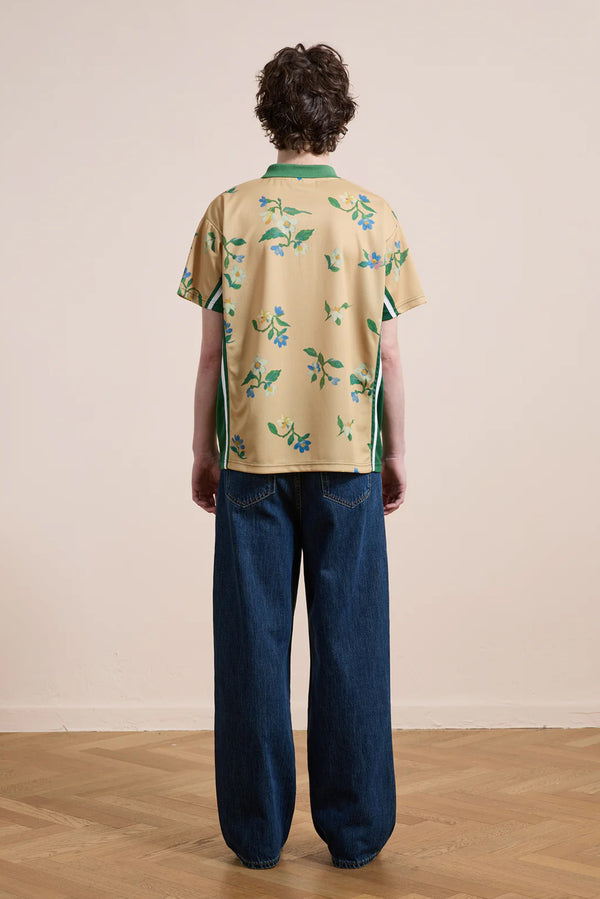 Floral Polo Jersey - Rose/Maroon