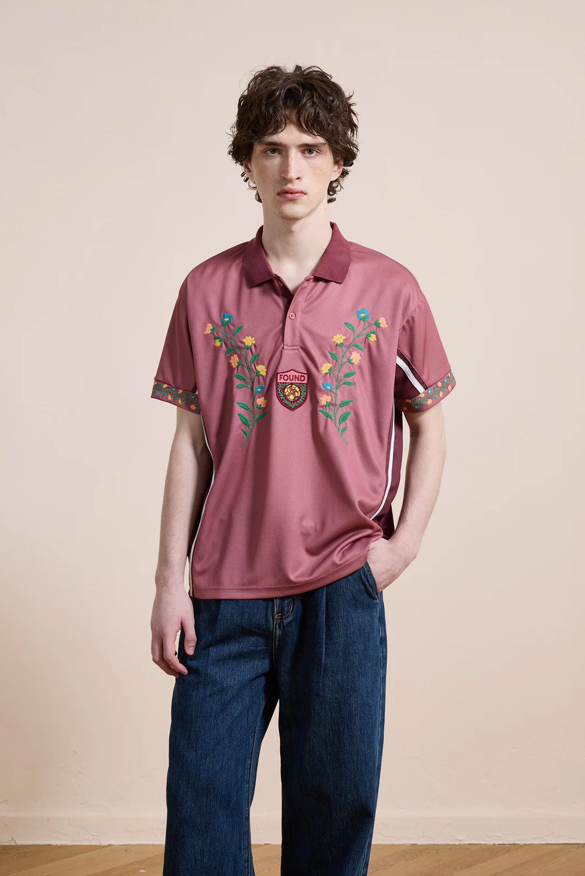 Floral Polo Jersey - Forest/Gold