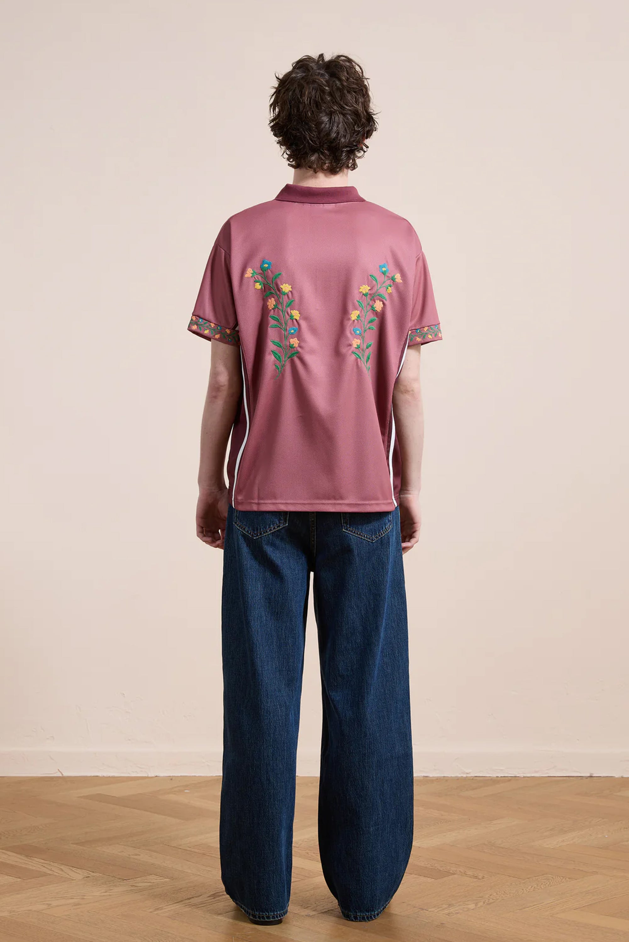Floral Polo Jersey - Forest/Gold