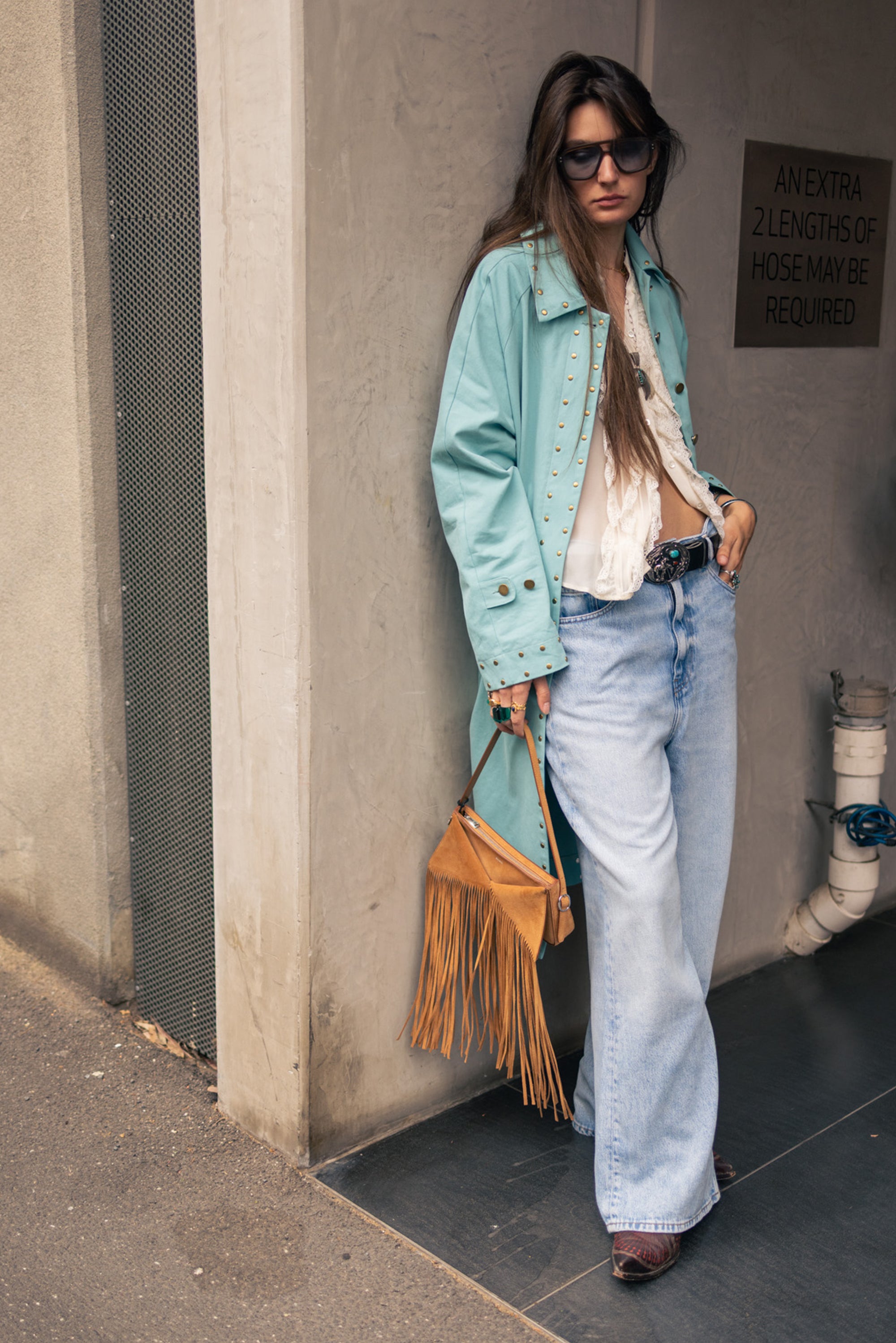 Frankie Coat - Washed Turquoise