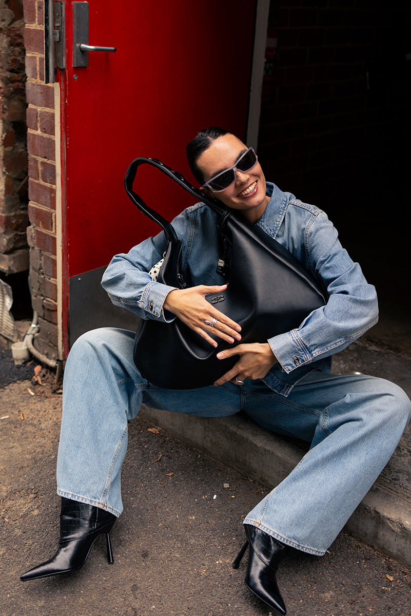 GANNI Bou Bag Hobo XXL - Black – MANE by Stable