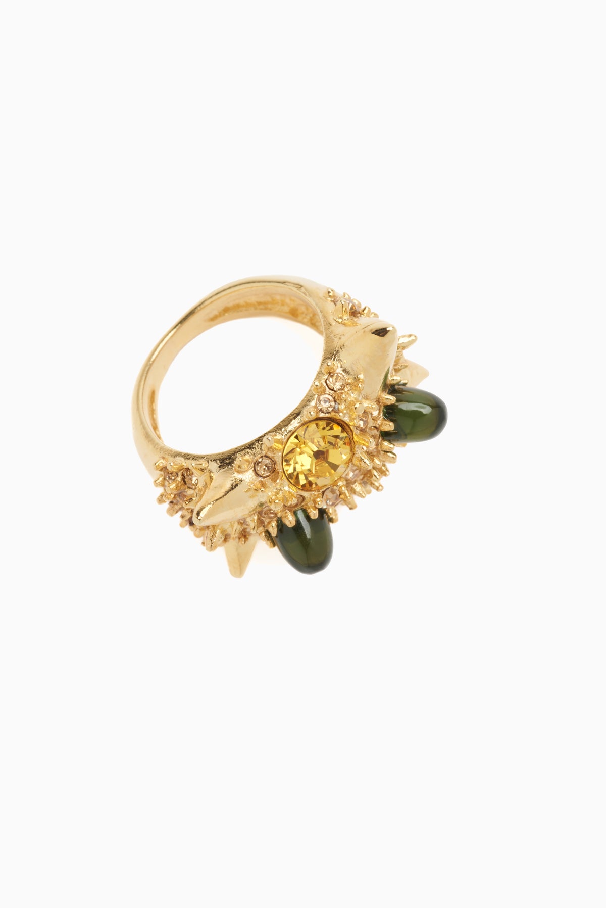 Alien Spike Ring - Gold