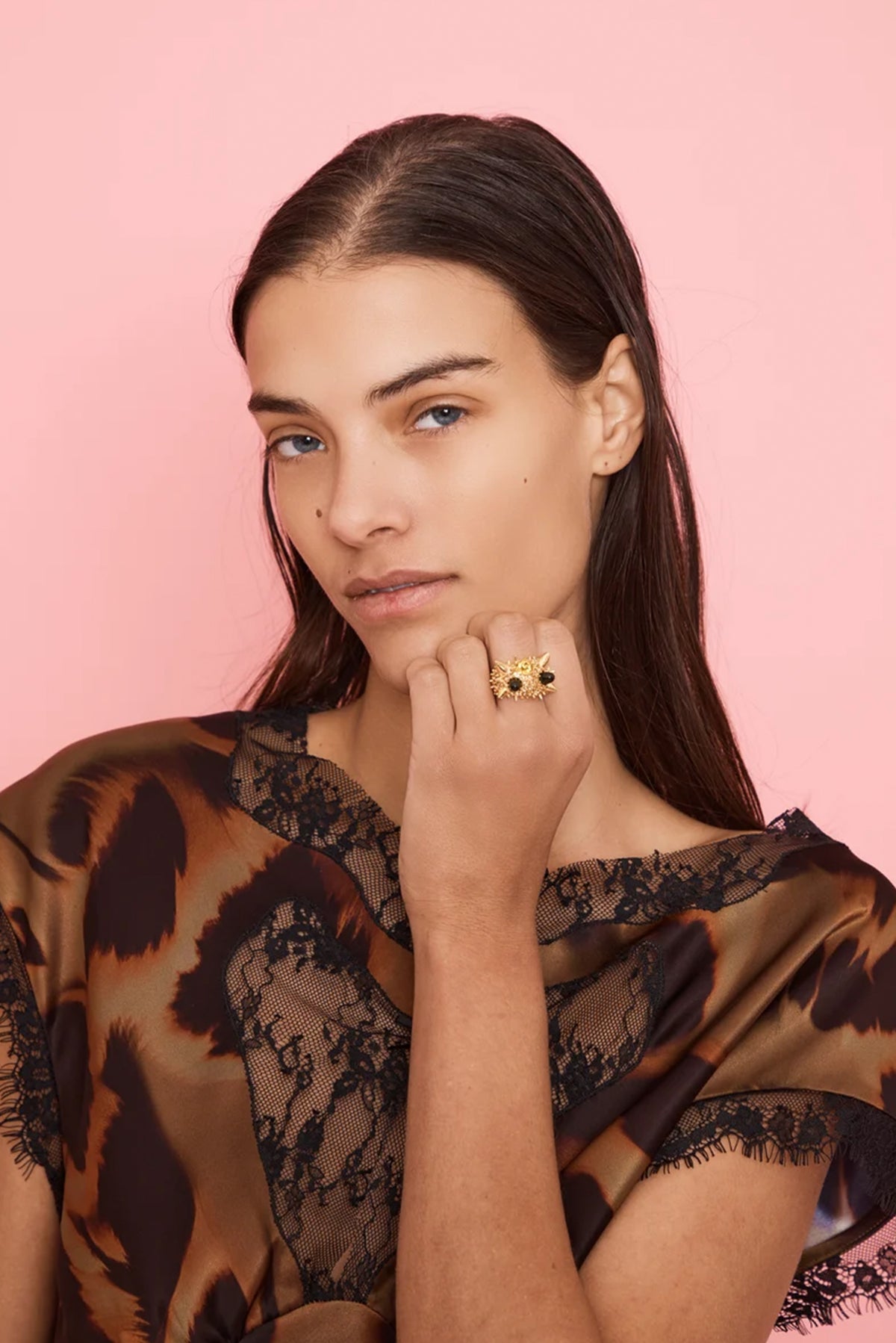 Alien Spike Ring - Gold