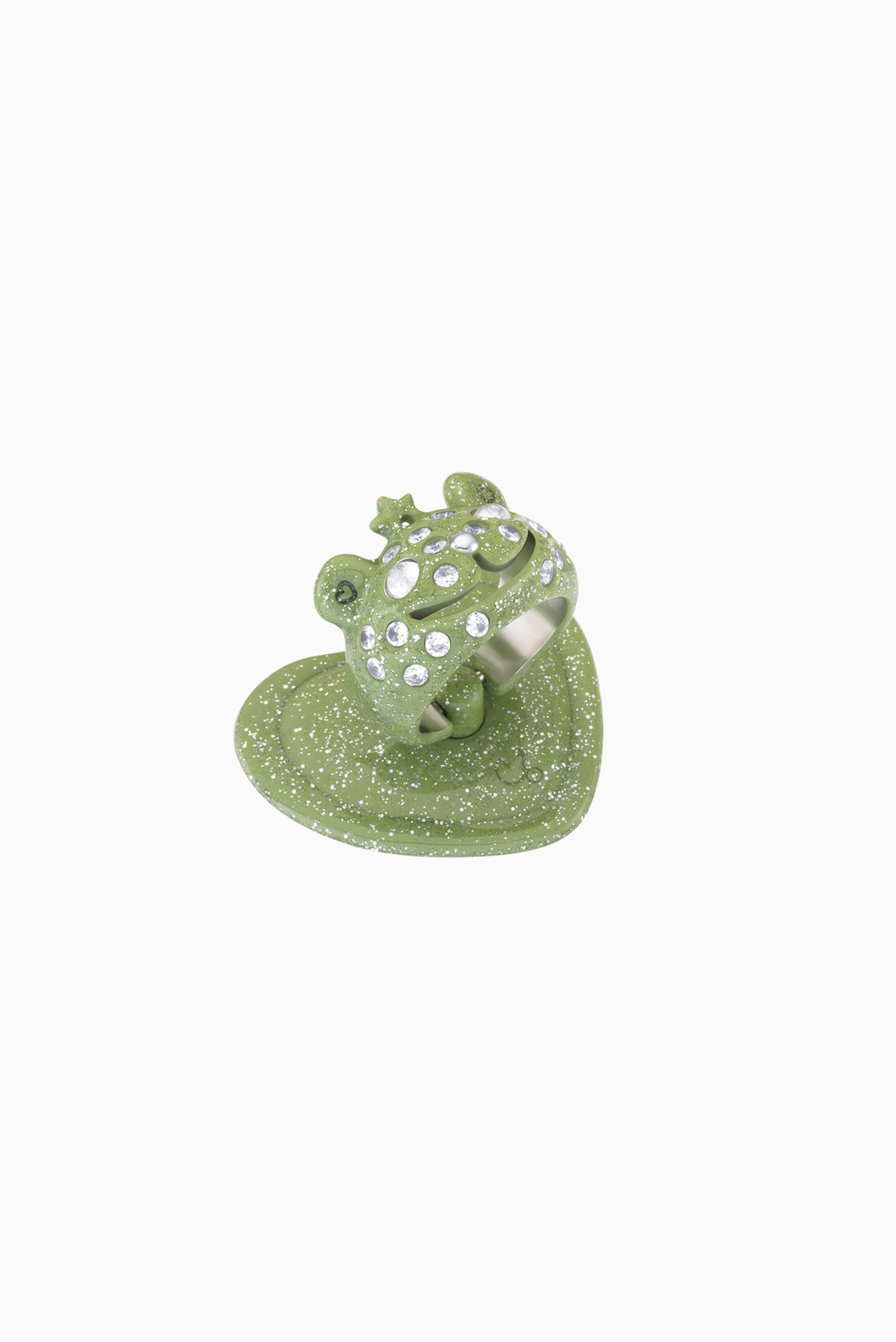 Collina Strada x Stand Oil Princess Bear Grip Ring - Glitter Green