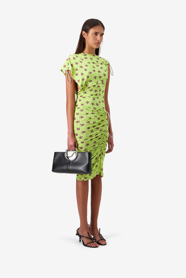 Printed Adjustable Dress - Green Print