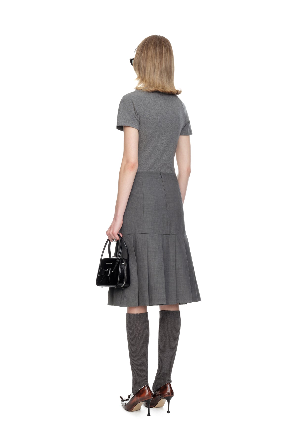 Short Sleeve Bodysuit - Grey