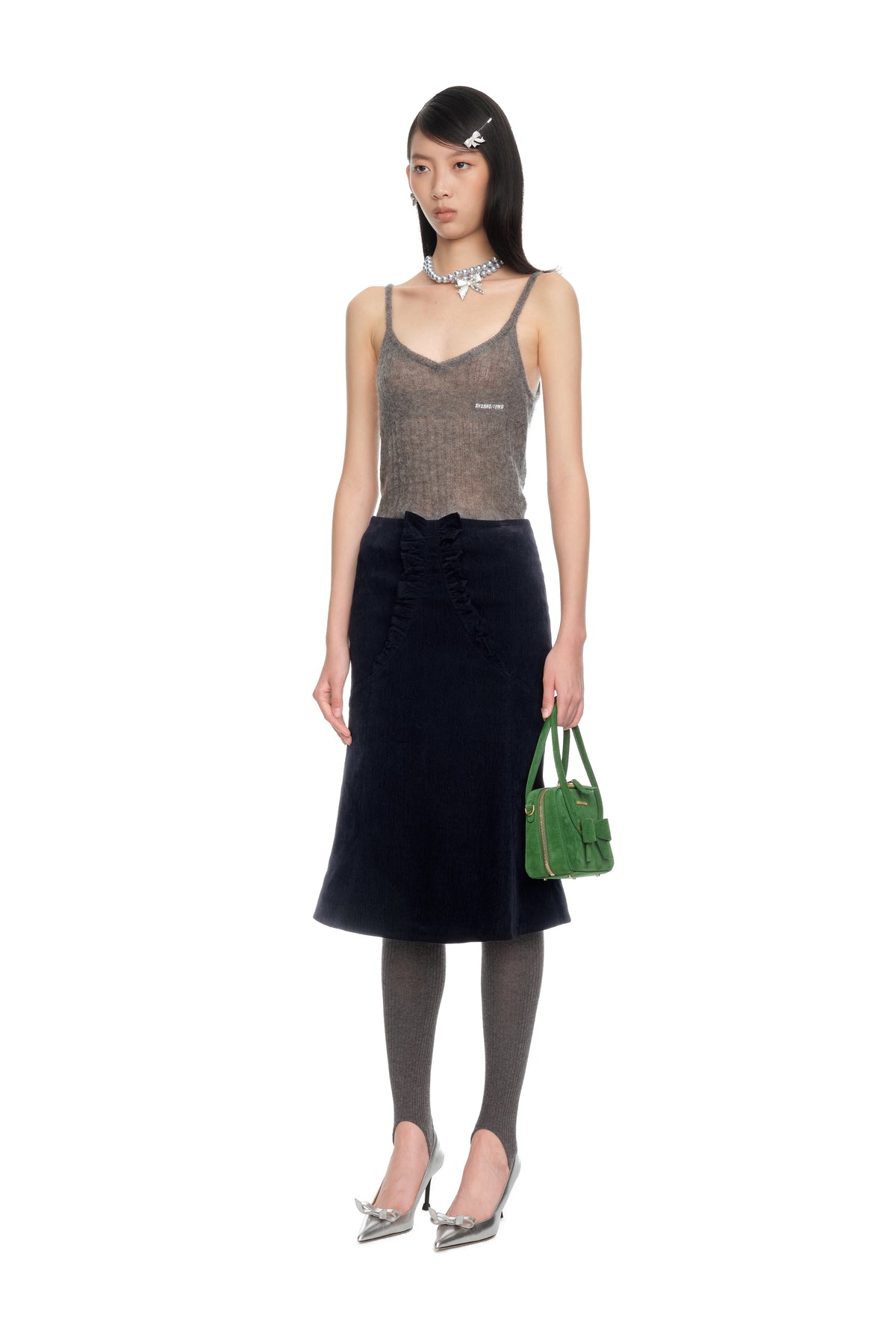 Knit Cami Top - Grey
