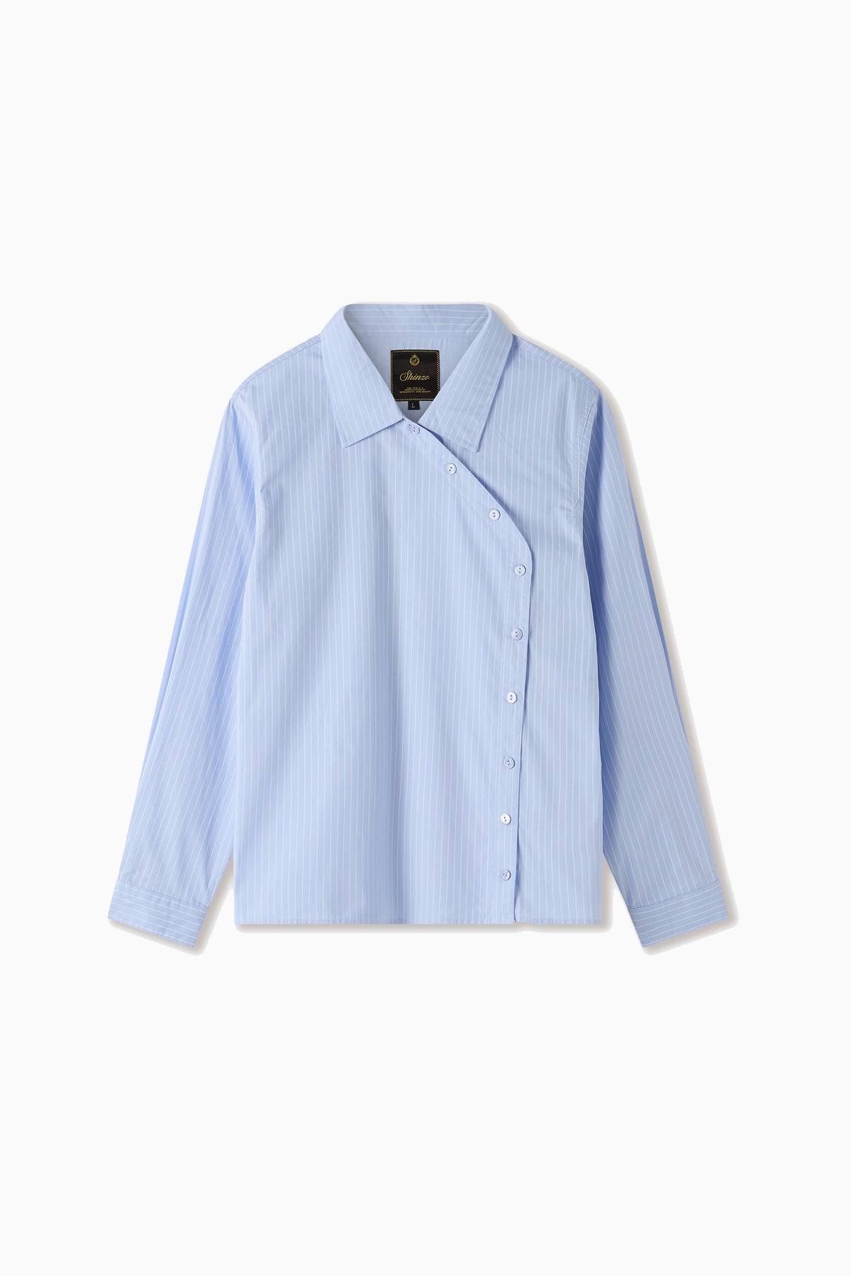 Hattori Blue Pinstripe Button Up Shirt - Blue