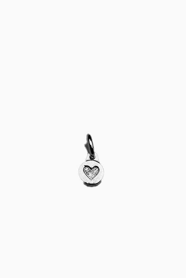 WHITE HEART Necklace - Silver