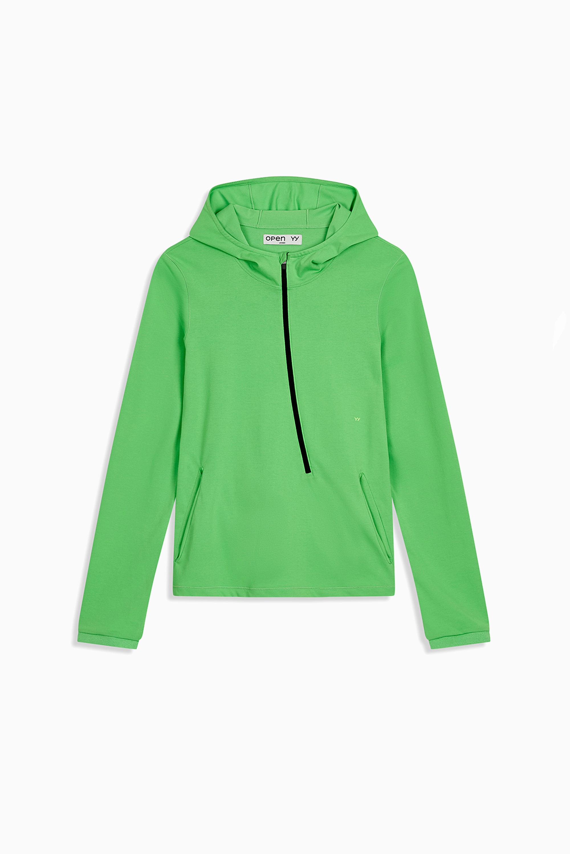 Curved Jersey Hoodie - Green