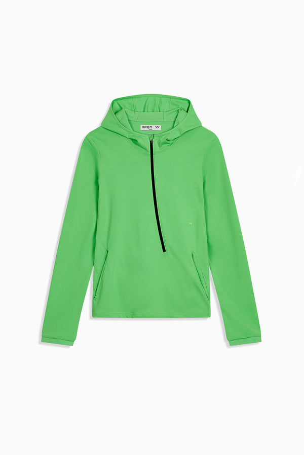 Curved Jersey Hoodie - Green