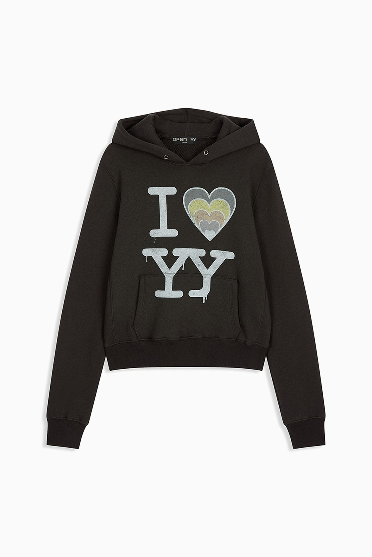 I Love YY Fit Hoodie - Black