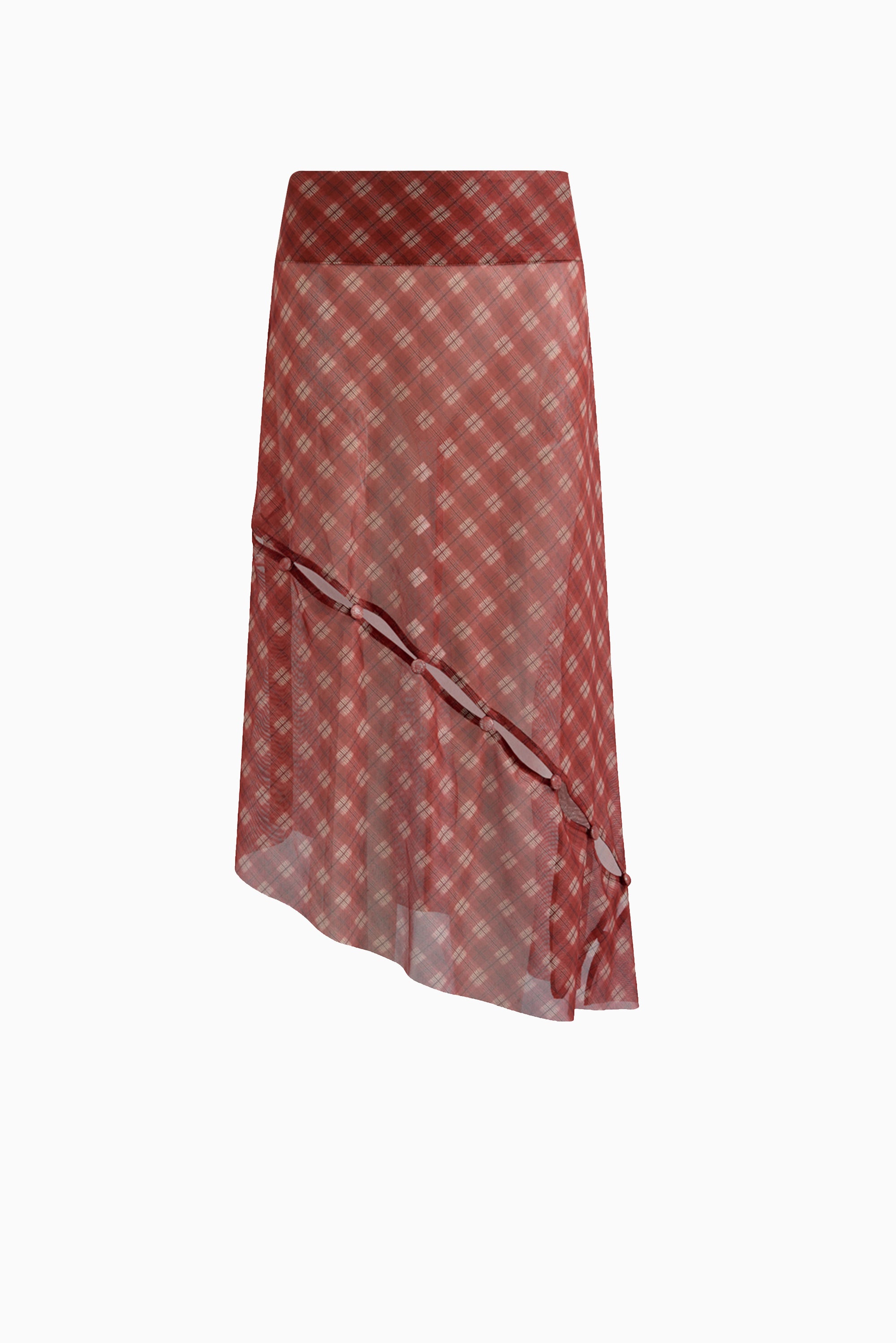 HOUSE OF SUNNY Retro Check Mesh Skirt - Multi