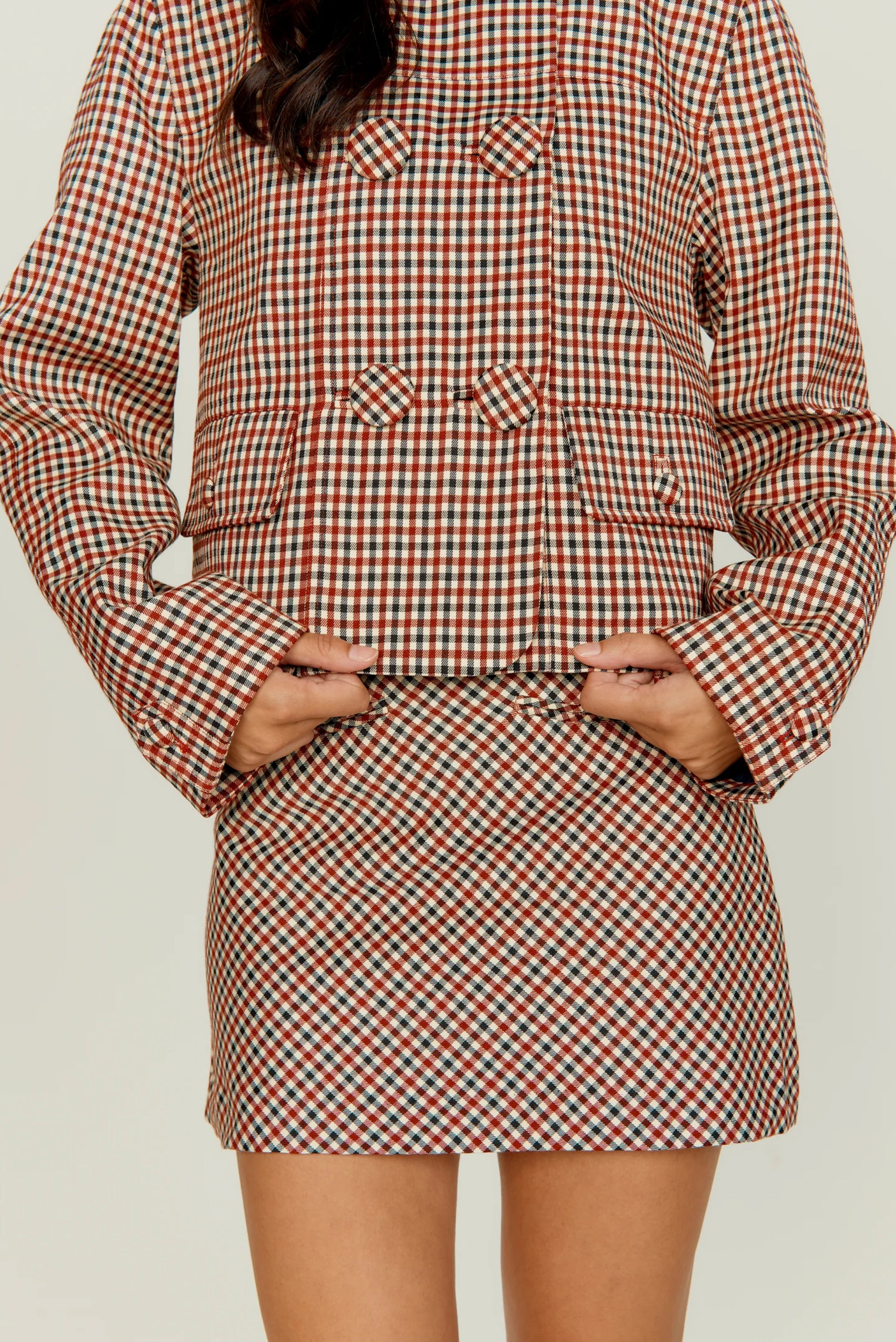 HOUSE OF SUNNY The Marie Skirt - Wine Multi