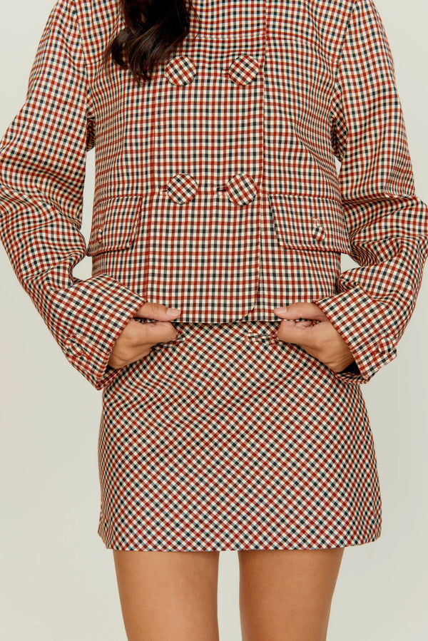 HOUSE OF SUNNY The Marie Skirt - Wine Multi