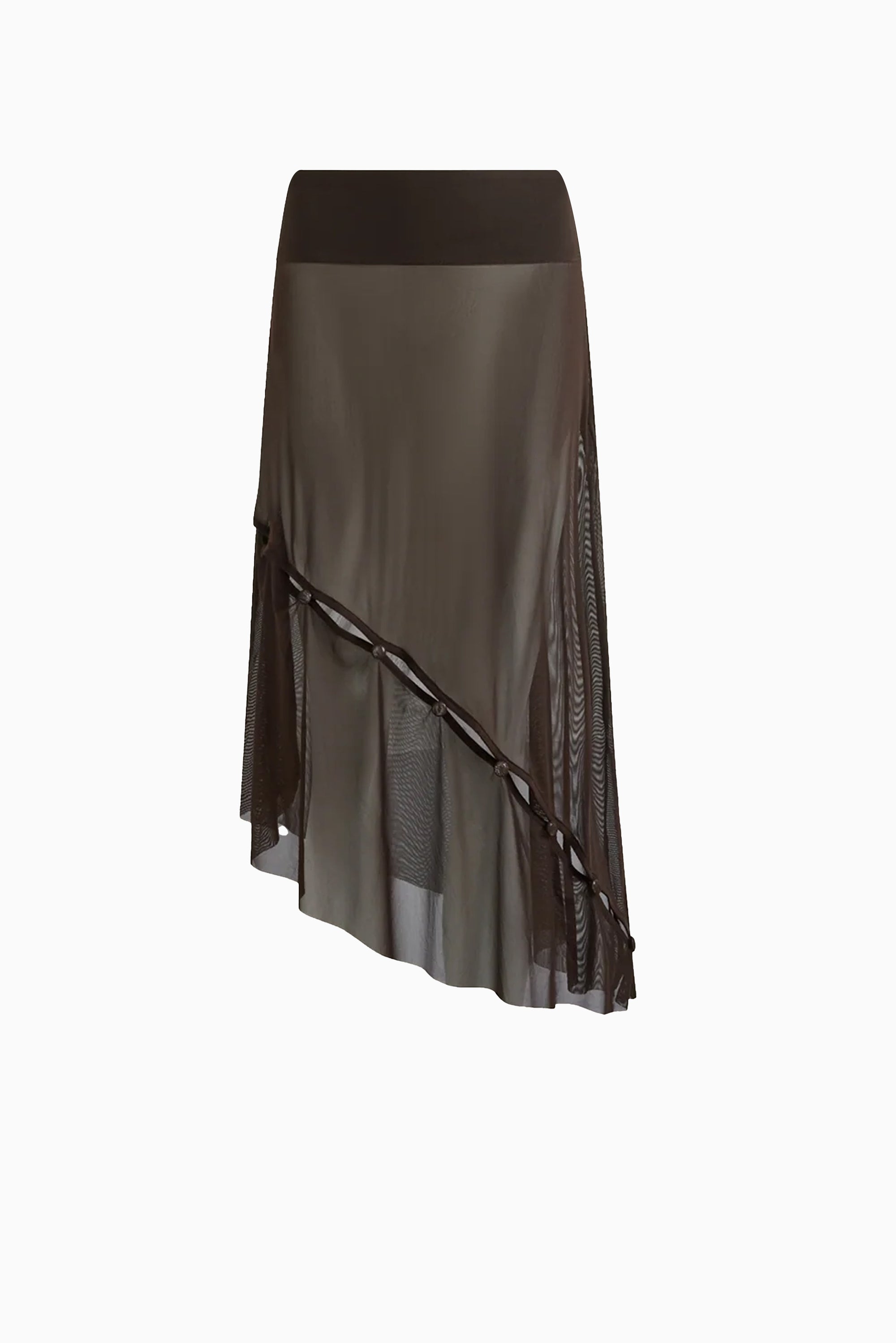 HOUSE OF SUNNY The Rosewood Mesh Skirt - Brown