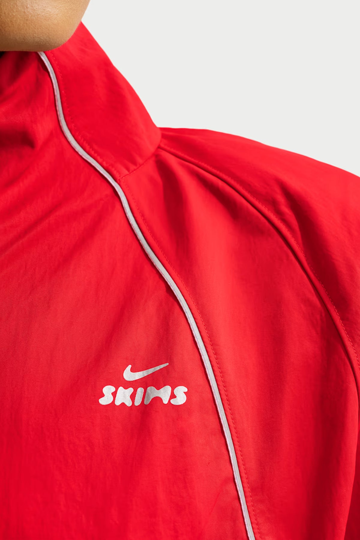 NikeSKIMS Crunchy Nylon Cropped Jacket - University Red