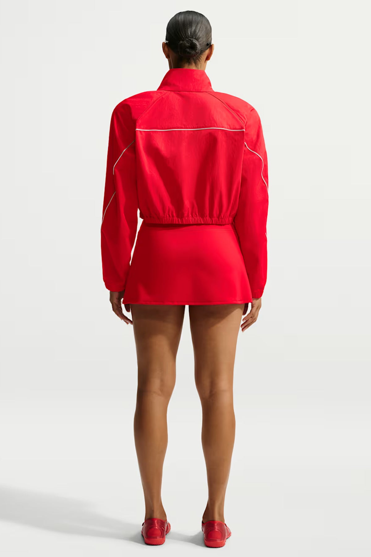 NikeSKIMS Crunchy Nylon Cropped Jacket - University Red