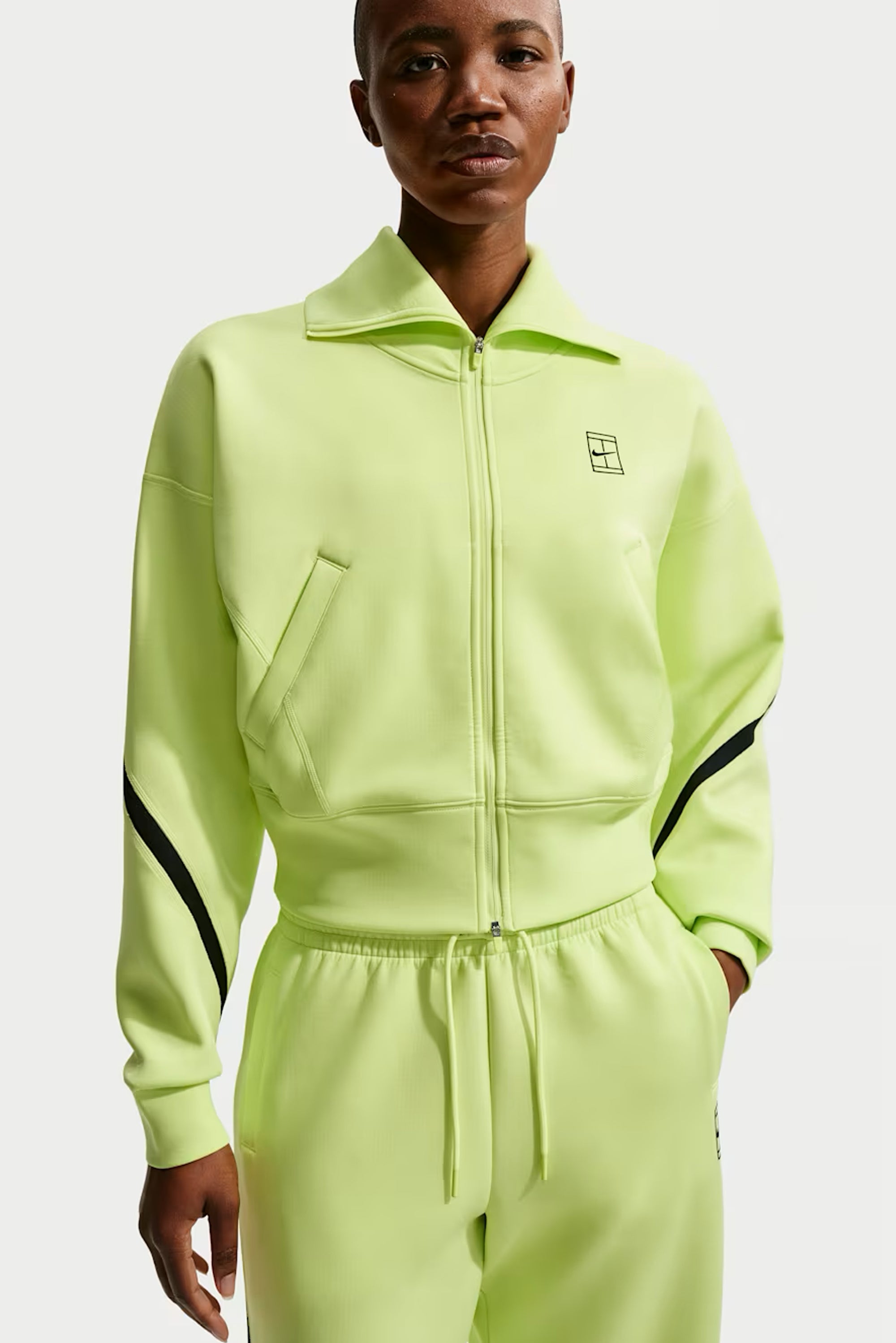 Women's Dri-FIT Full-Zip Tennis Jacket - Lemon Twist