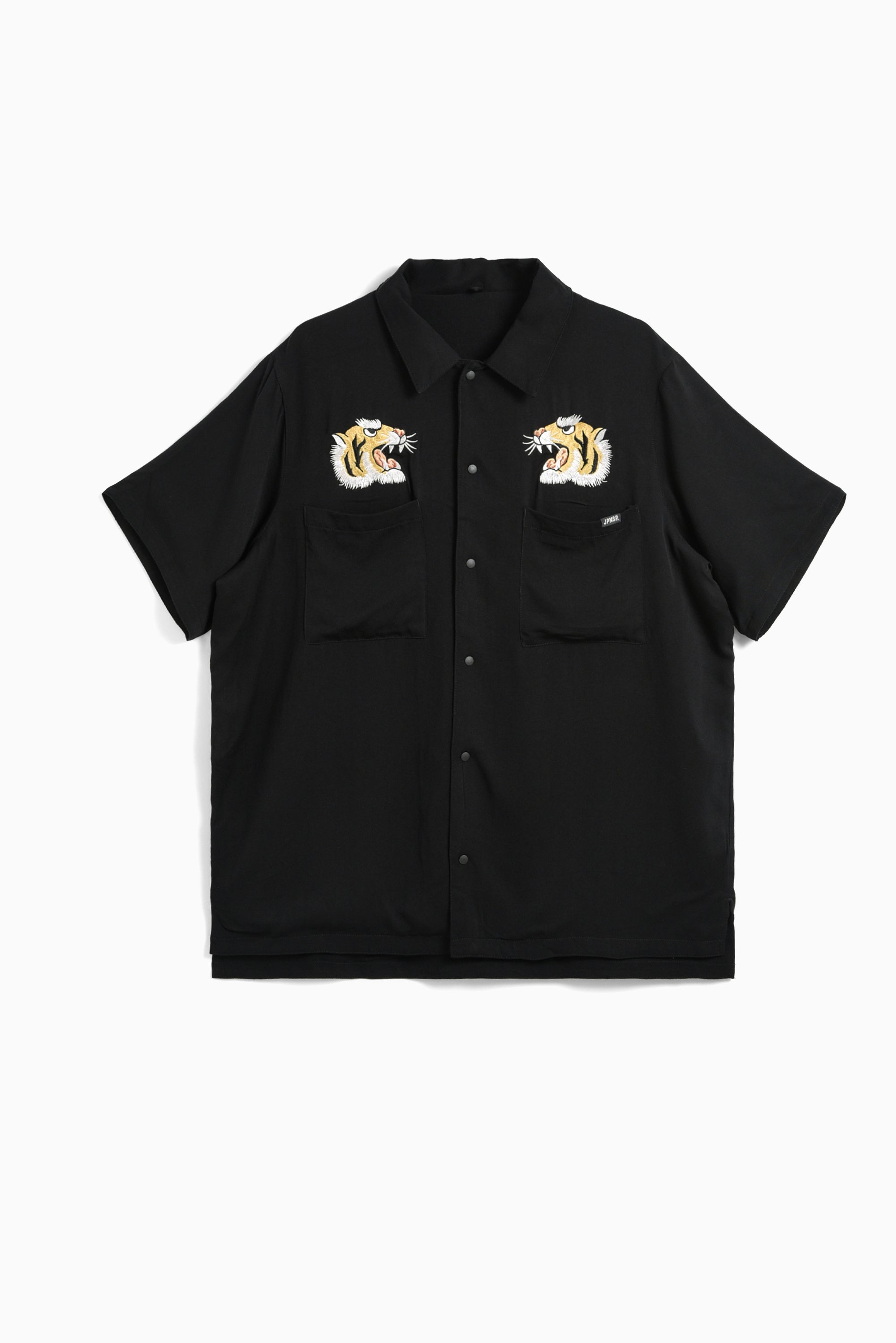 Non Down Reversible "SKA" Aloha Shirt - Black