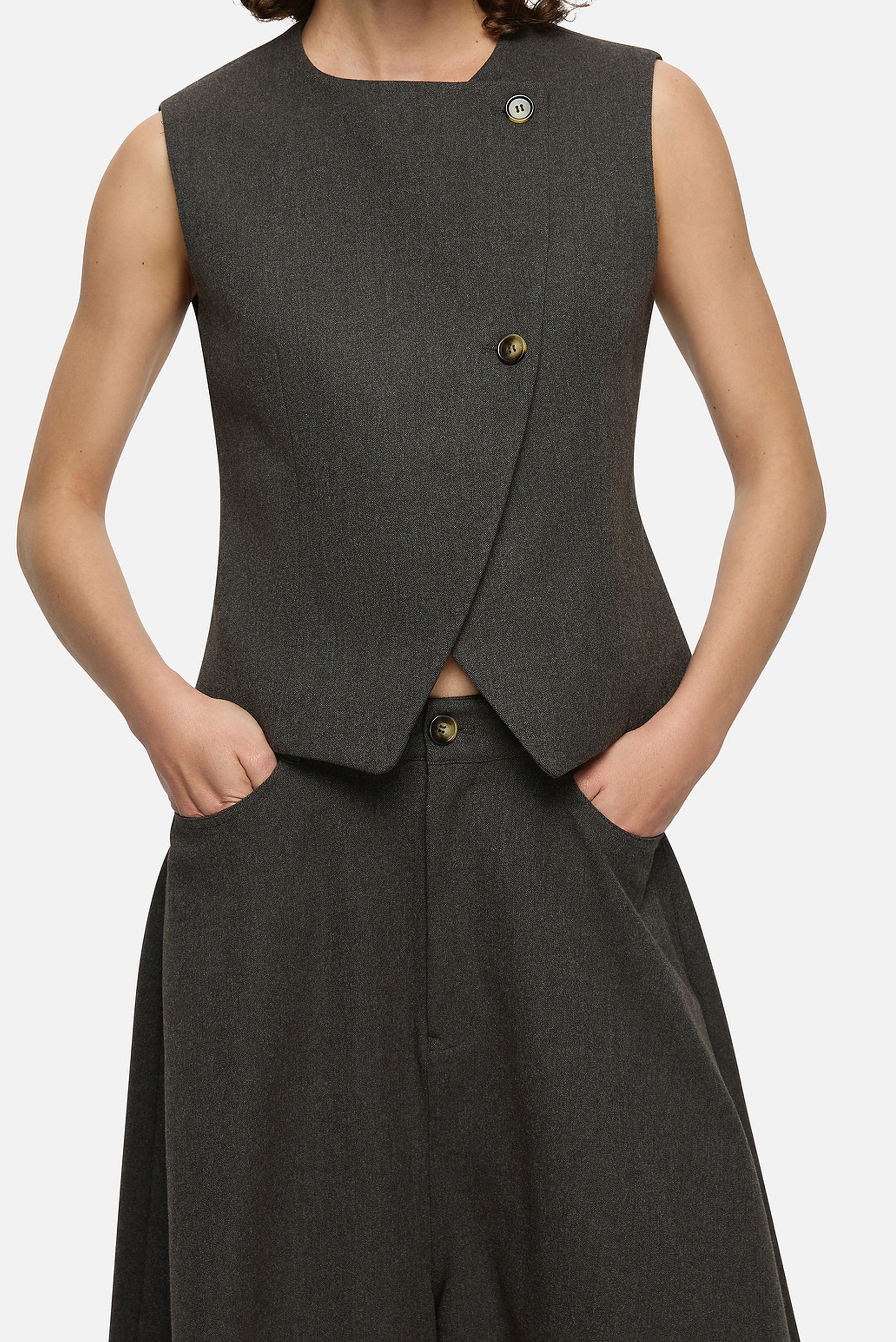 Jasmine Vest - Charcoal