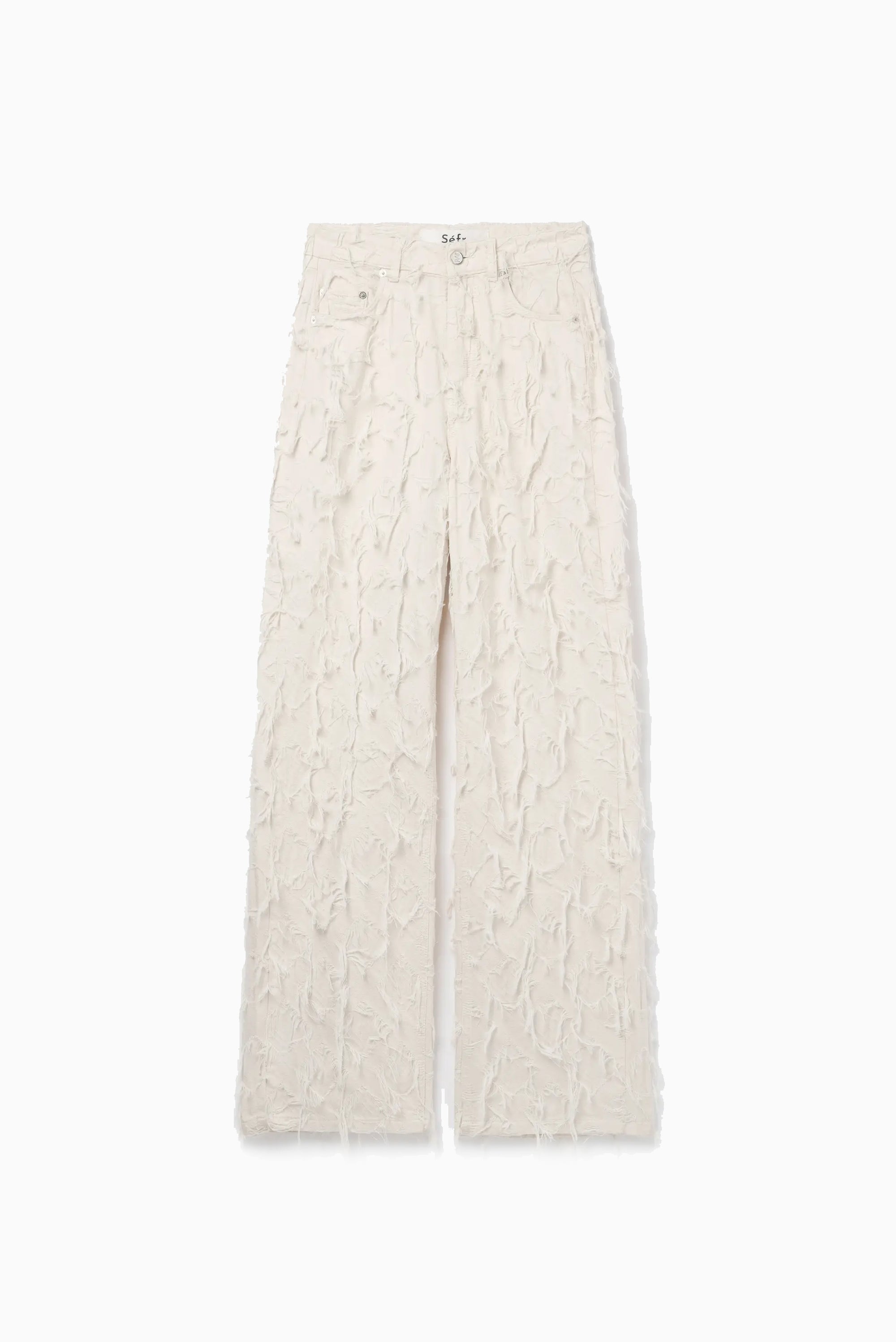 Nikos Jeans - Fringed White Twill
