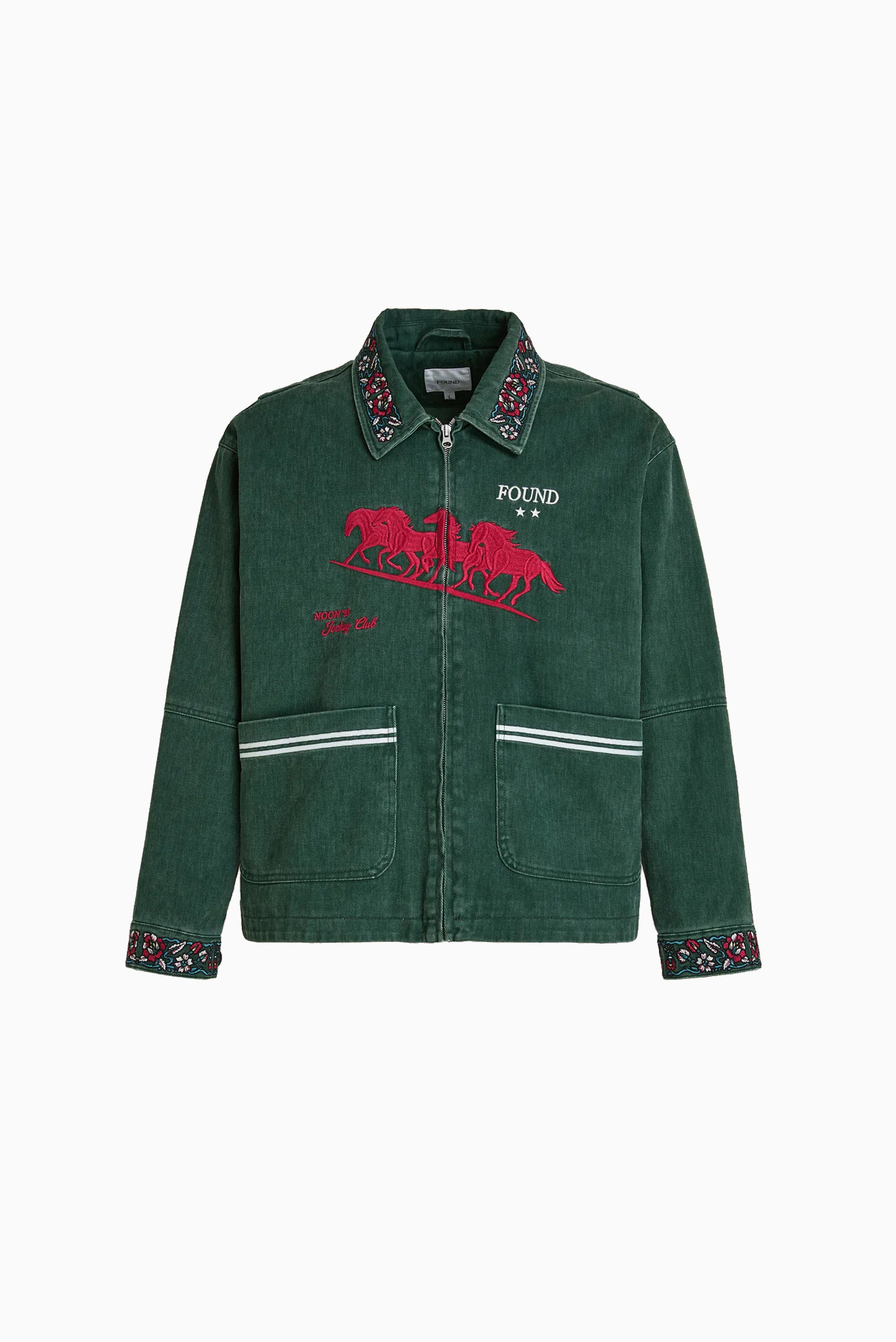 Jockey Club Embroidered Work Jacket - Vintage Forest