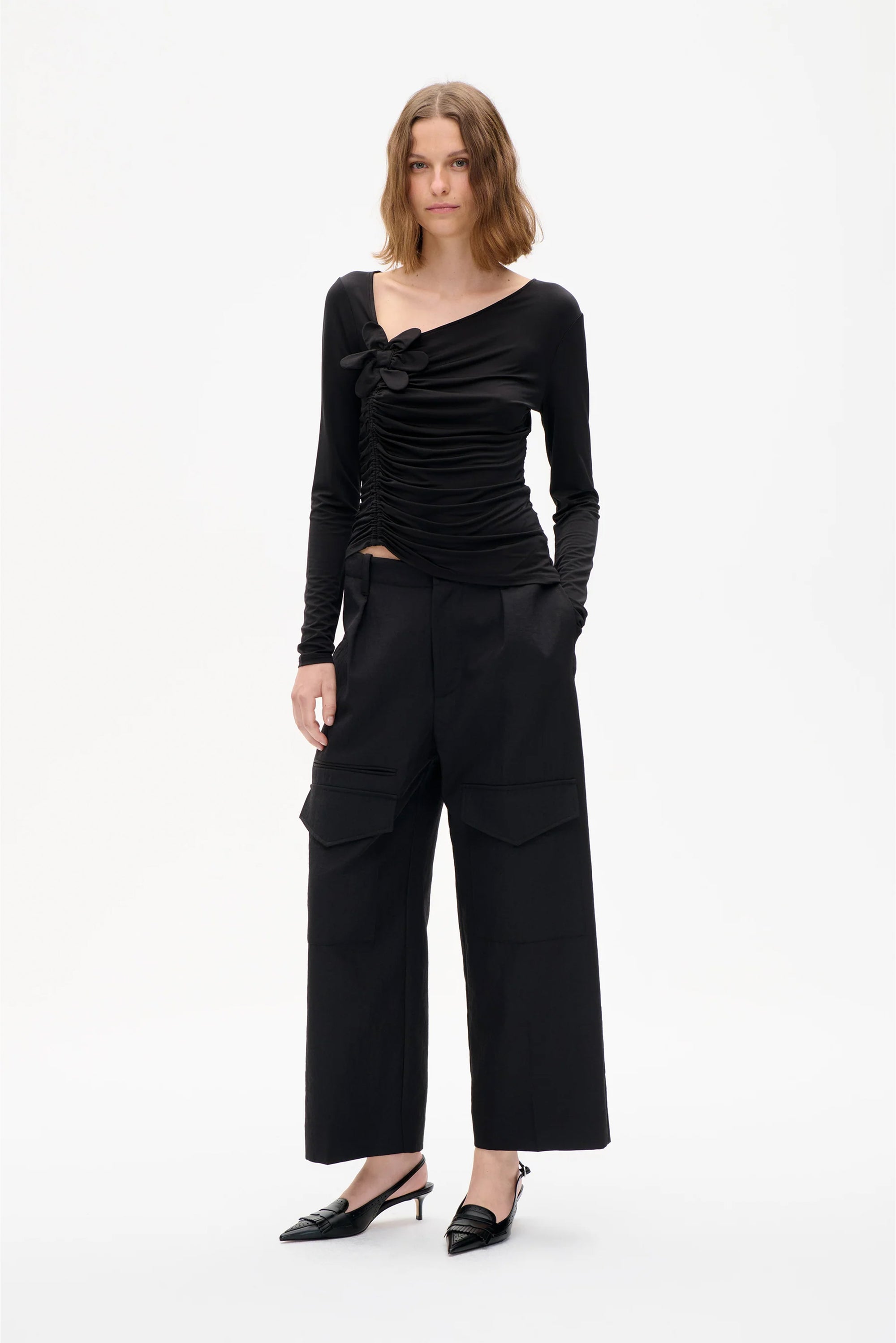 Josi L.Sleeve Top - Black