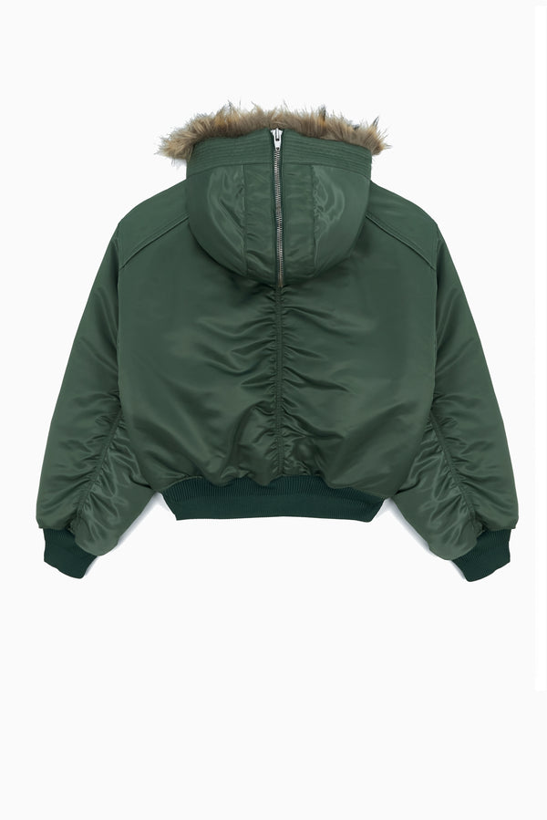 JUUN.J Convertible Hood MA-1 Jumper - Khaki