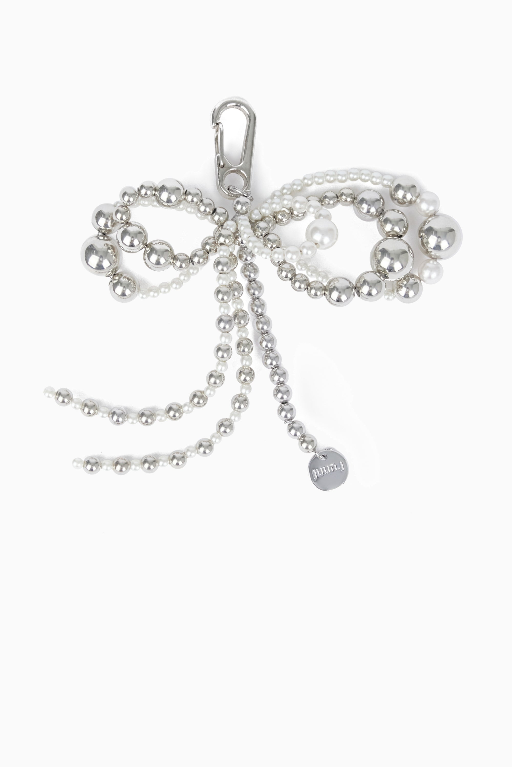 JUUN.J Ribbon Beads Keyring - Pearl