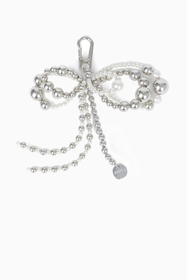 JUUN.J Ribbon Beads Keyring - Pearl