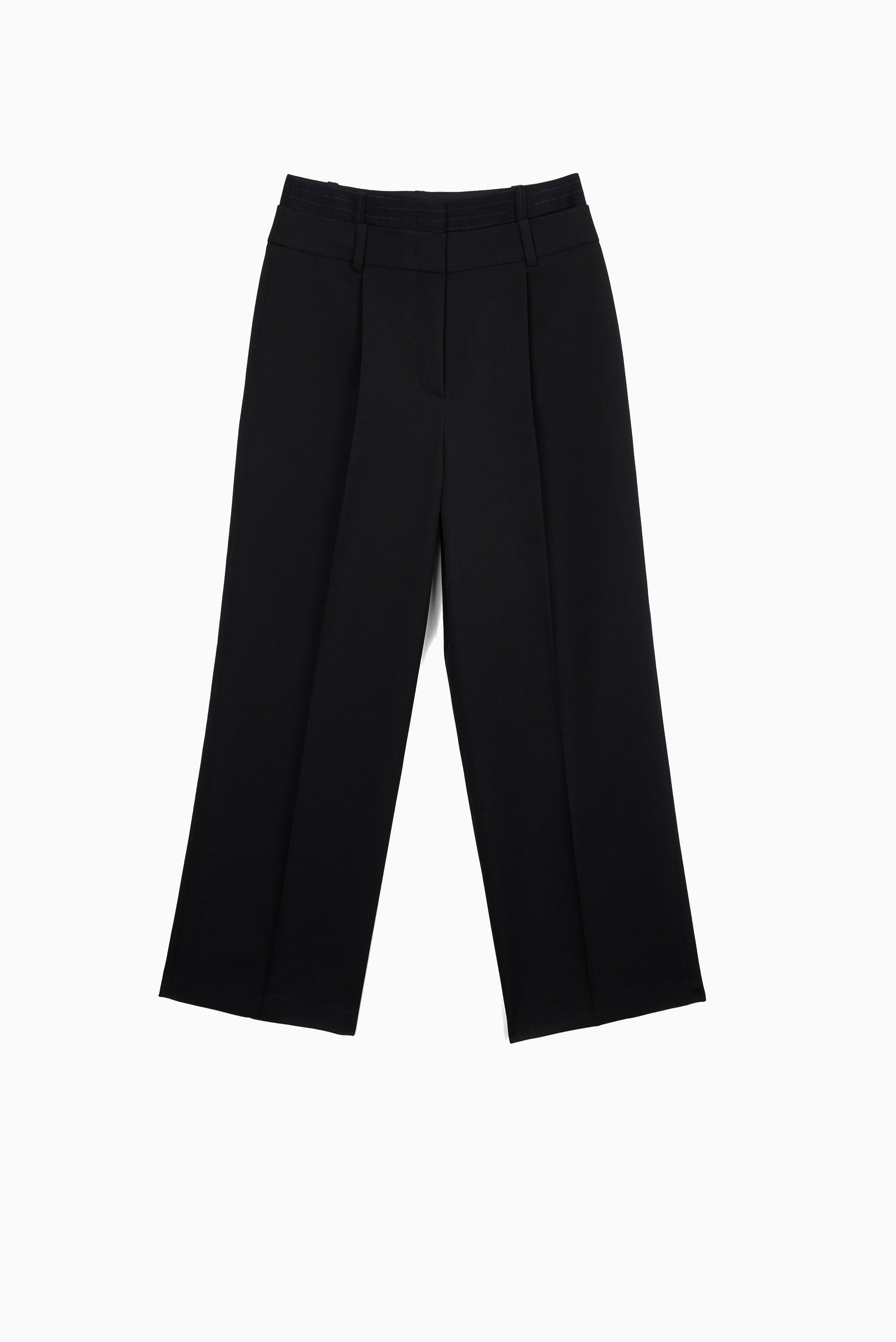 JUUN.J Double Waisted Wool Pants - Black