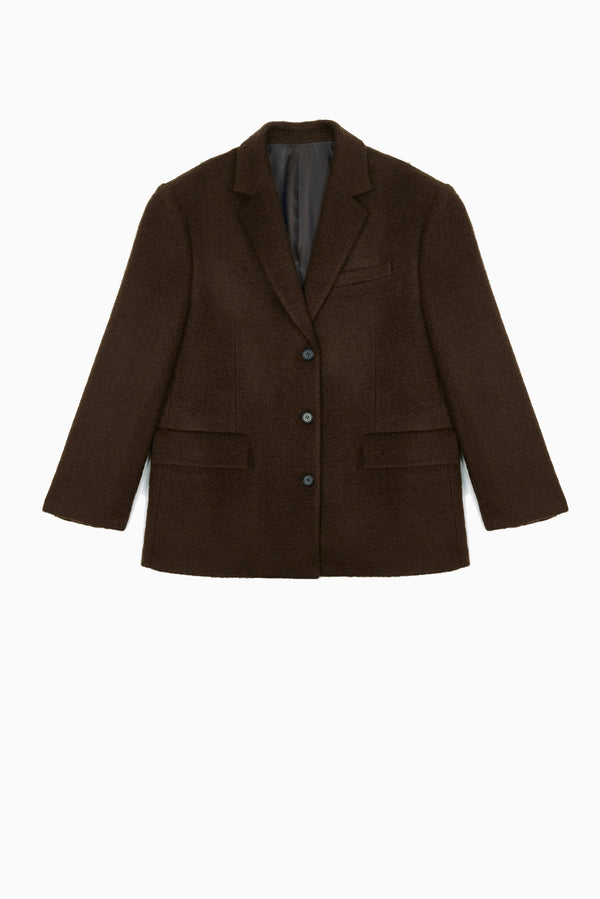JUUN.J Oversized Winter Blazer - Brown
