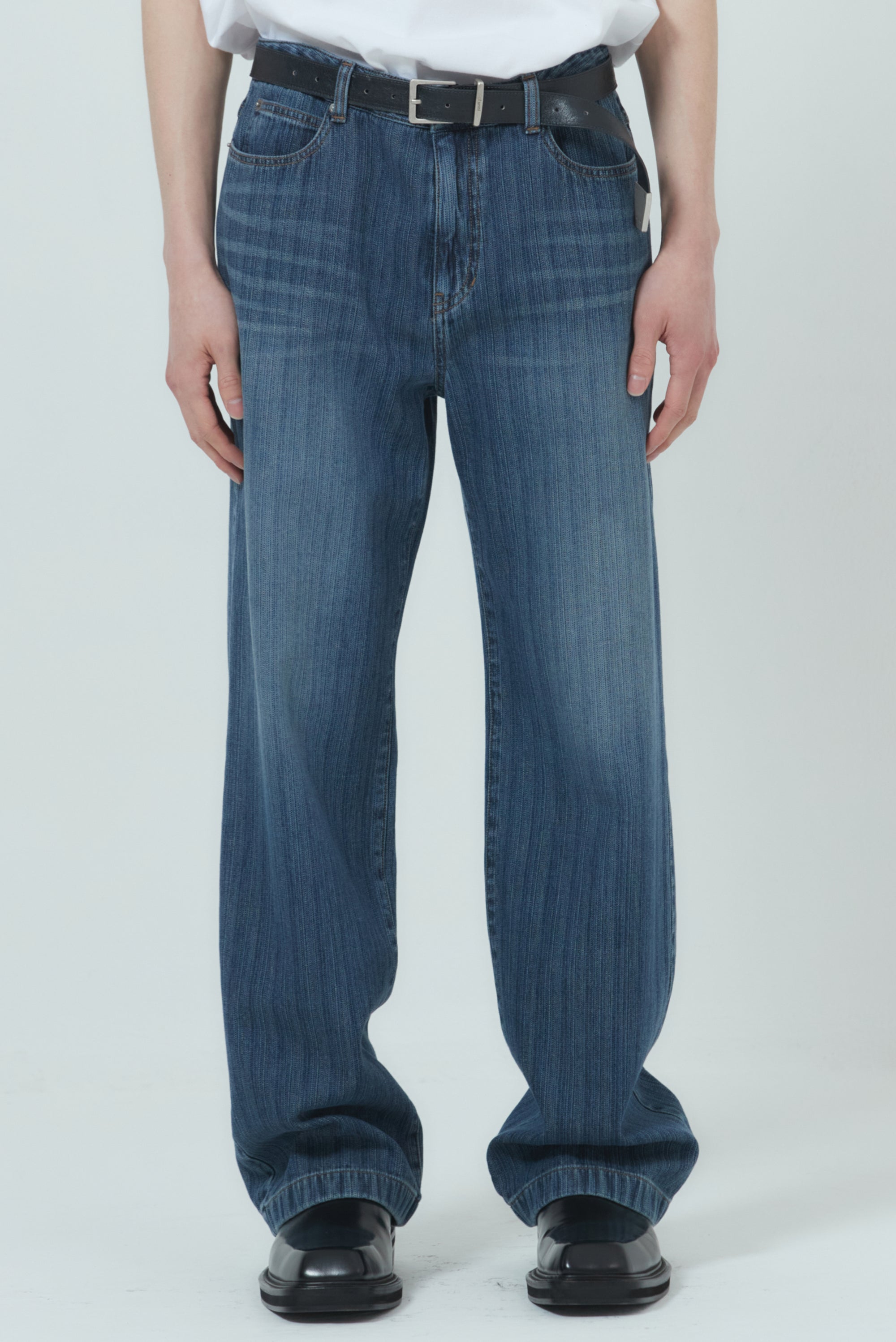 JUUN.J Slub Denim Pants - Blue