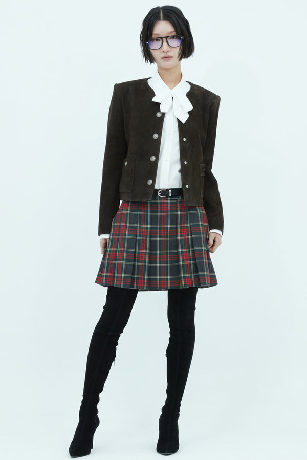 JUUN.J Detachable Scarf Blouse - White