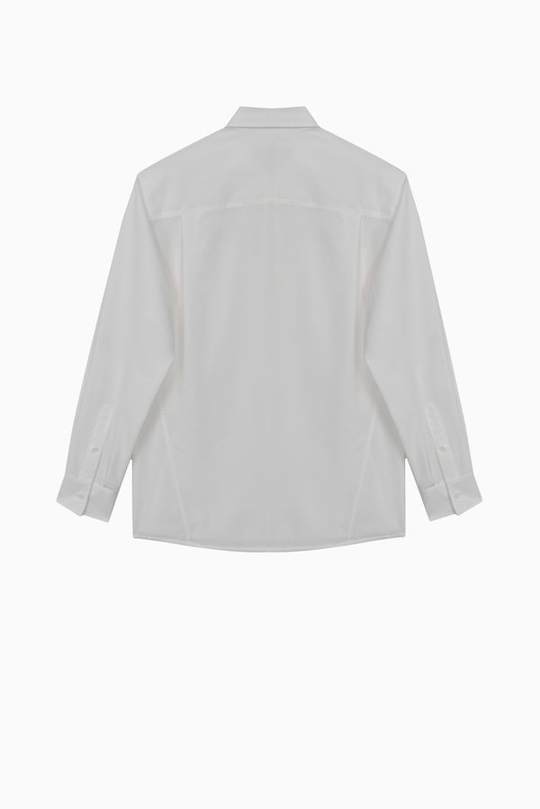 JUUN.J Detachable Scarf Blouse - White