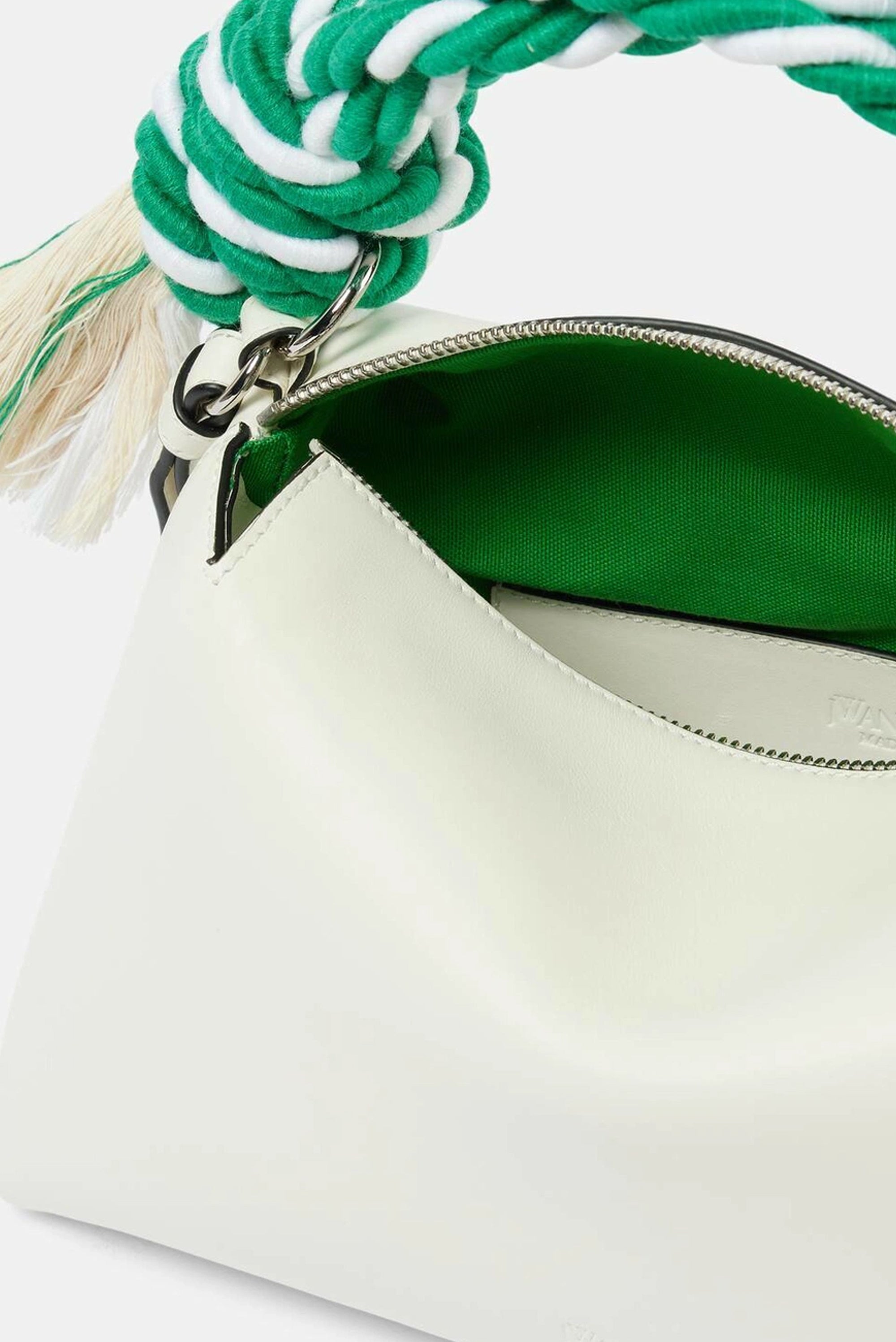 JW ANDERSON Corner Bag - Off White/Green Rope