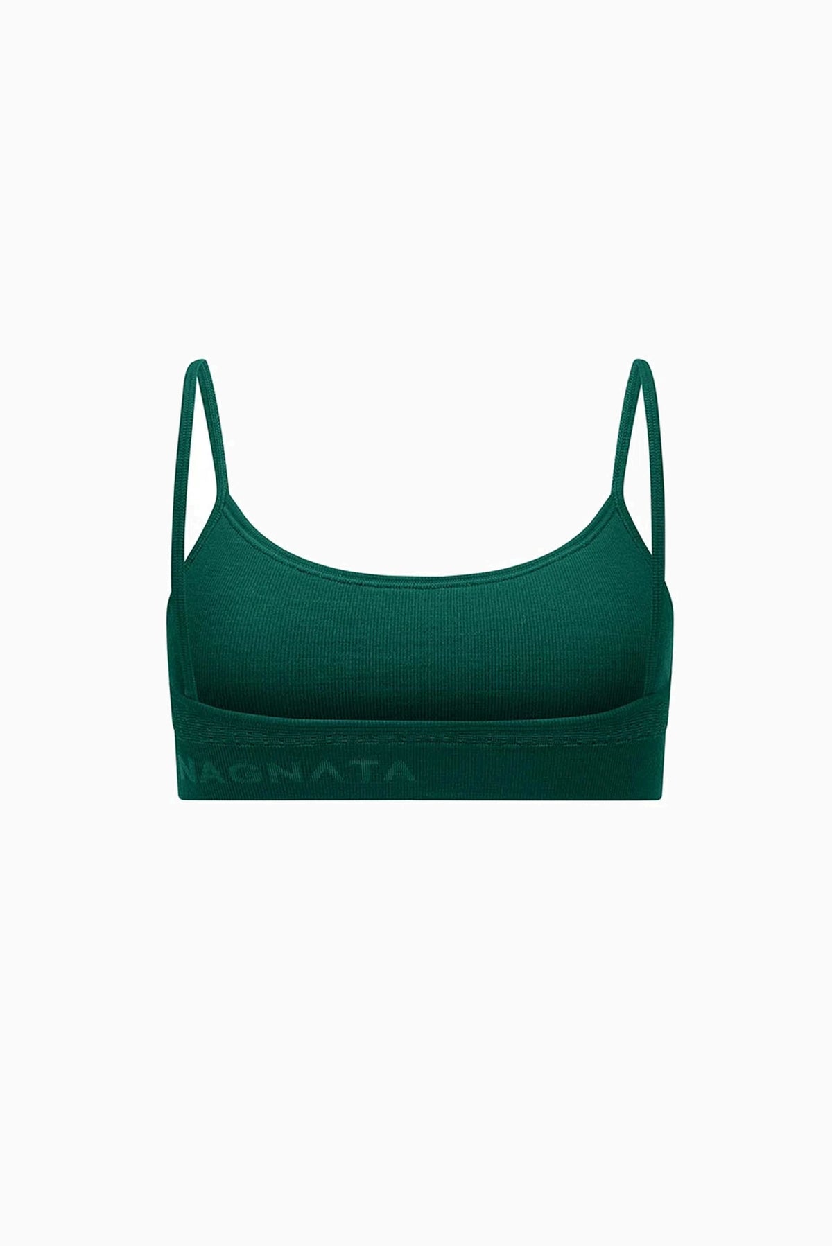 Textured Ballet Wool Bralet - Kelp