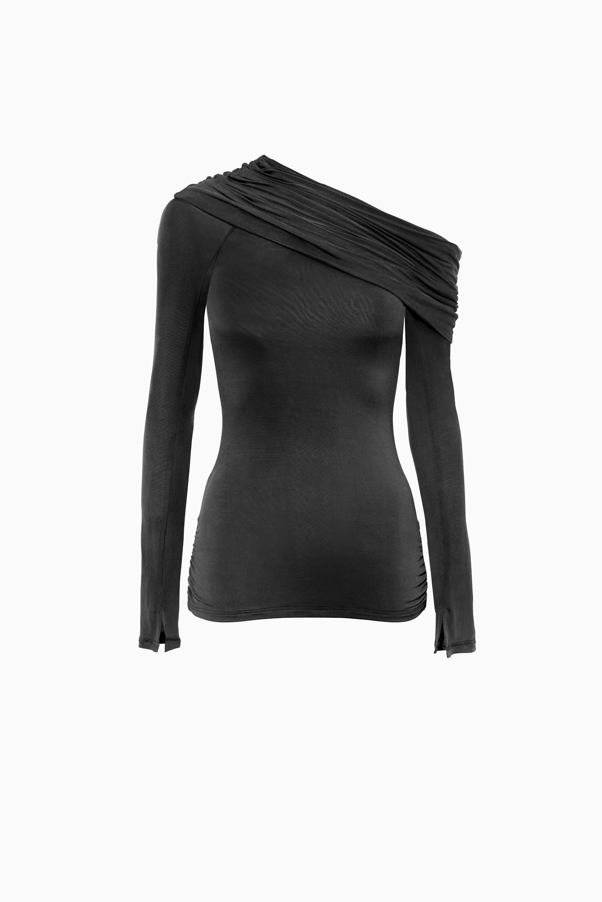 Kylie Cold Shoulder Top - Graphite