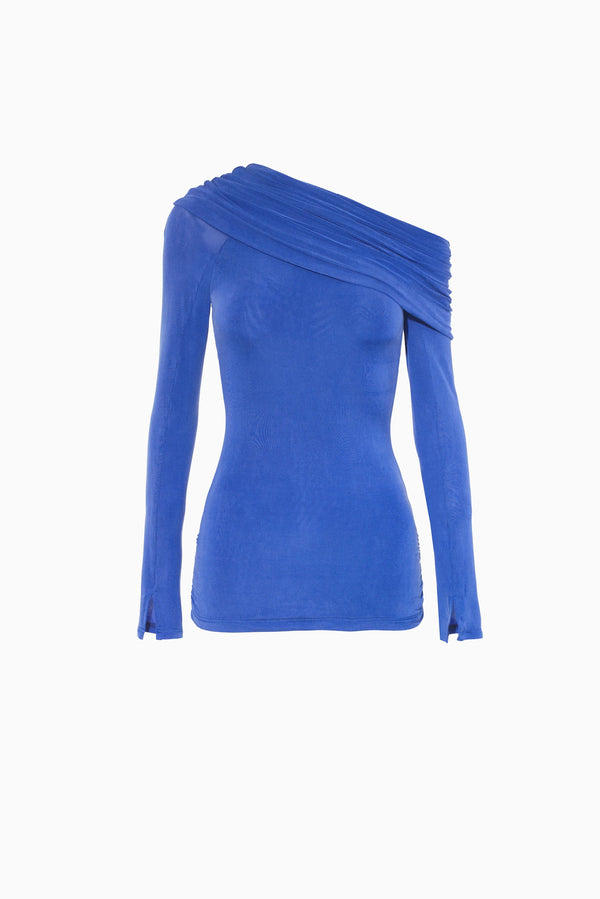 Kylie Cold Shoulder Top - Lapis