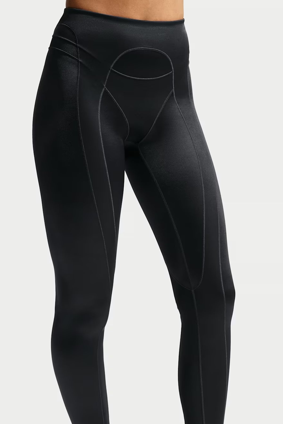 NikeSKIMS Satin Shine High-Waisted 26" Leggings - Obsidian